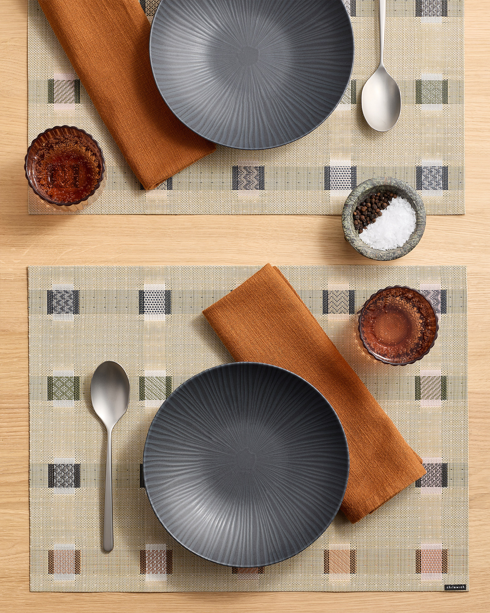 Chilewich Easy-Care Sampler Placemat, Set of 4 in Wheat Multi