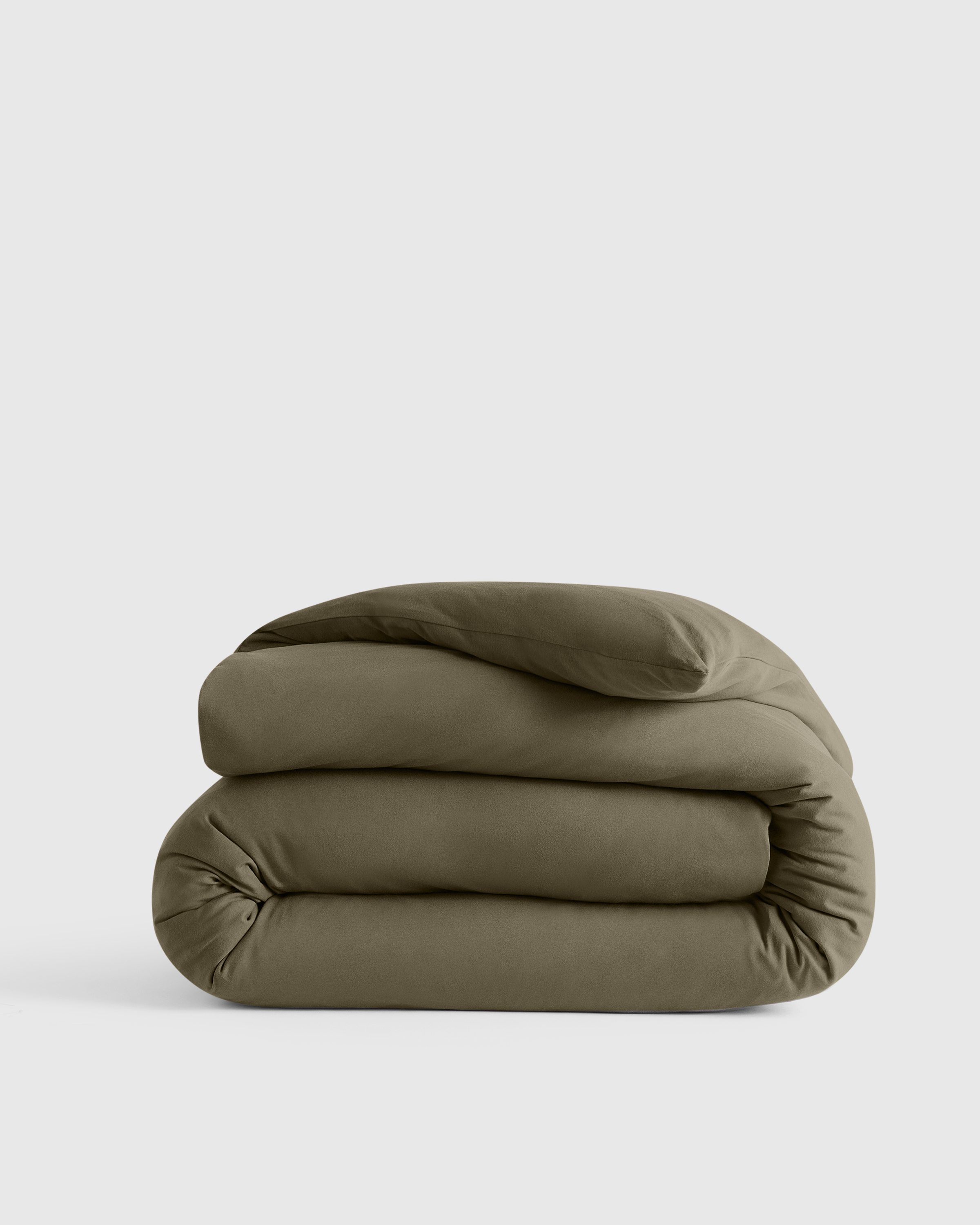 Dusty Olive Organic Jersey Duvet Cover