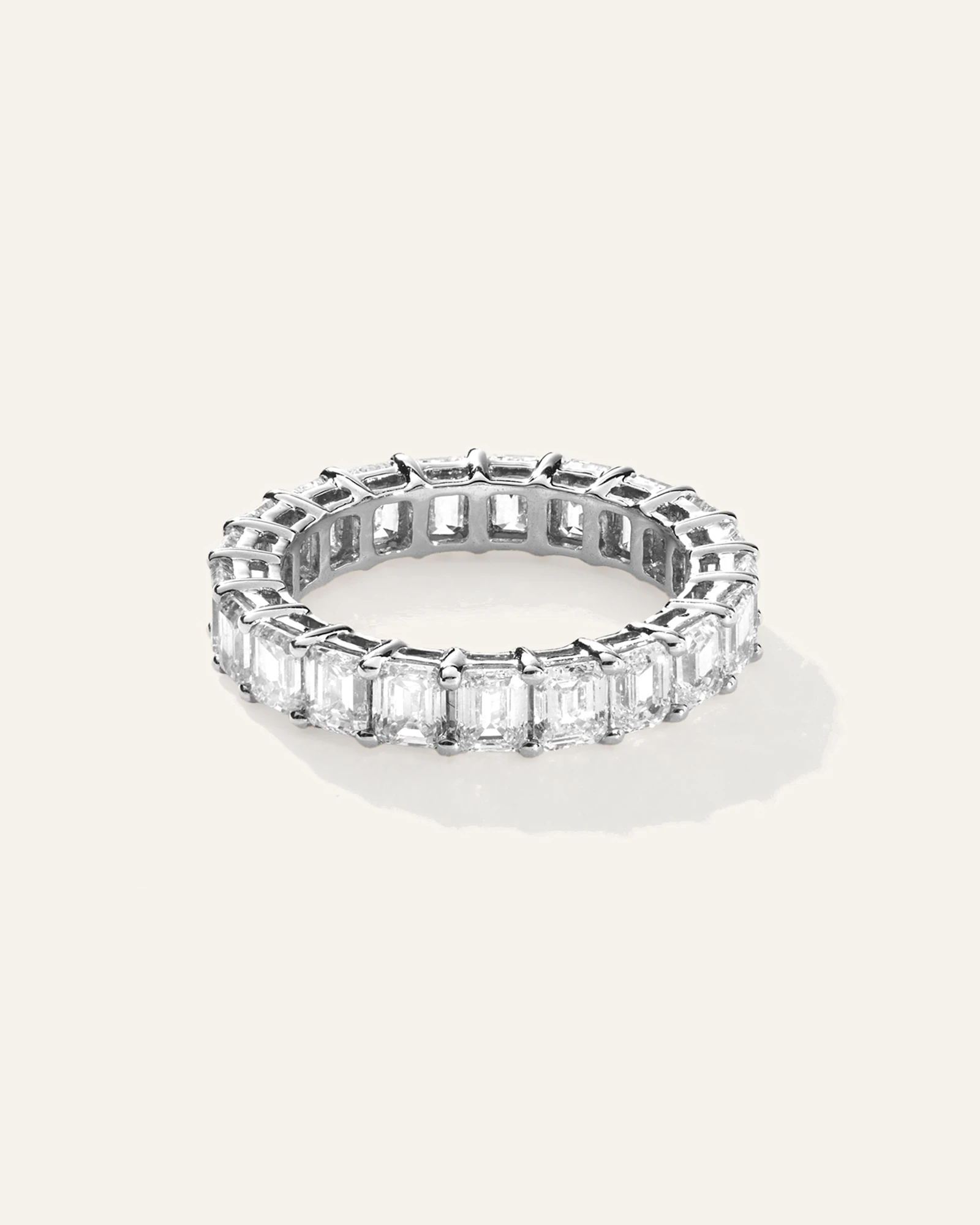 Lab Grown Diamond Emerald Eternity Band