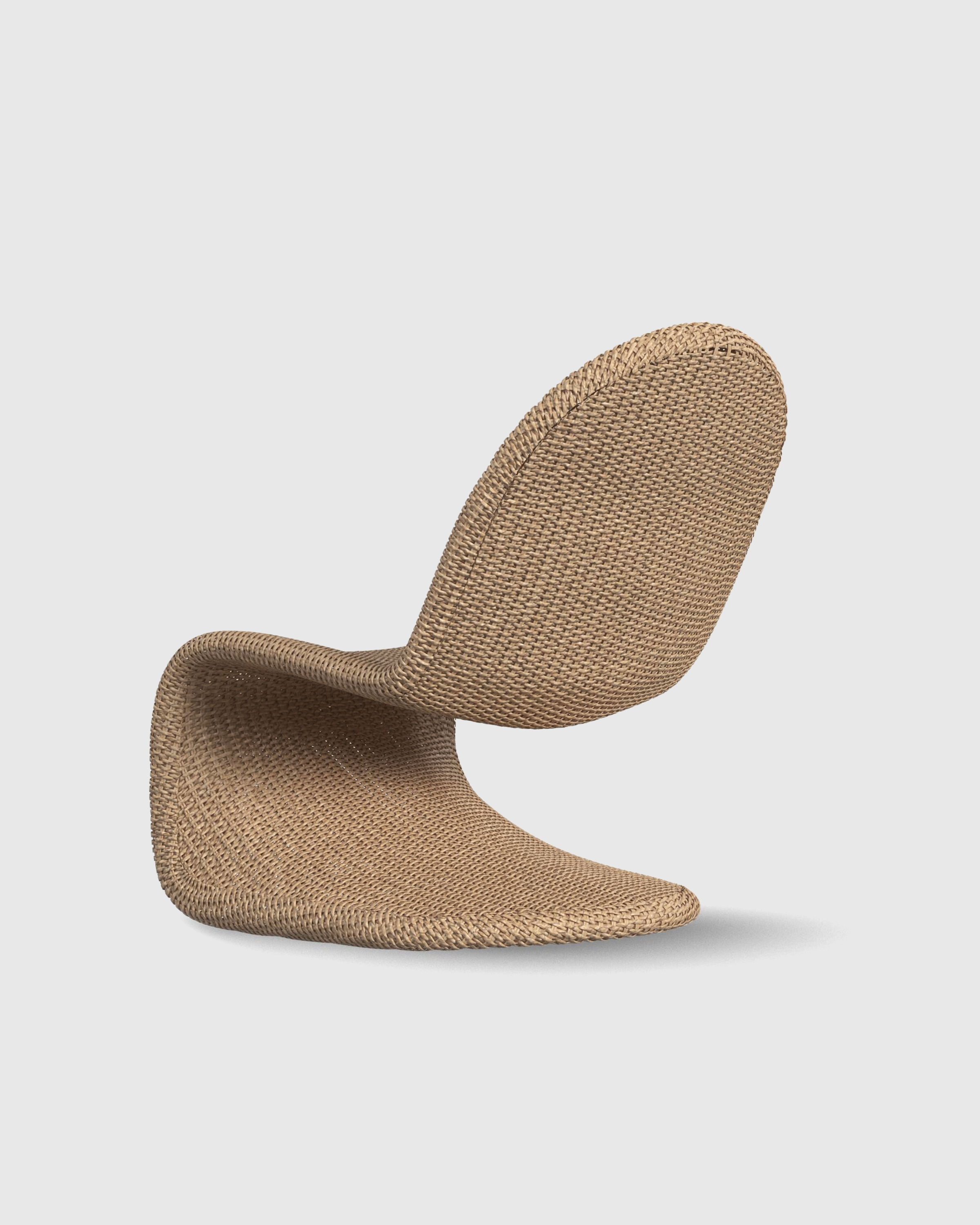 Curved All-Weather Wicker Indoor/Outdoor Lounge Chair - Thumbnail 2