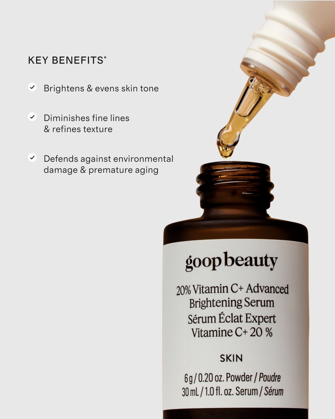 20% Vitamin C+ Advanced Brightening Serum by goop Beauty - thumbnail 3