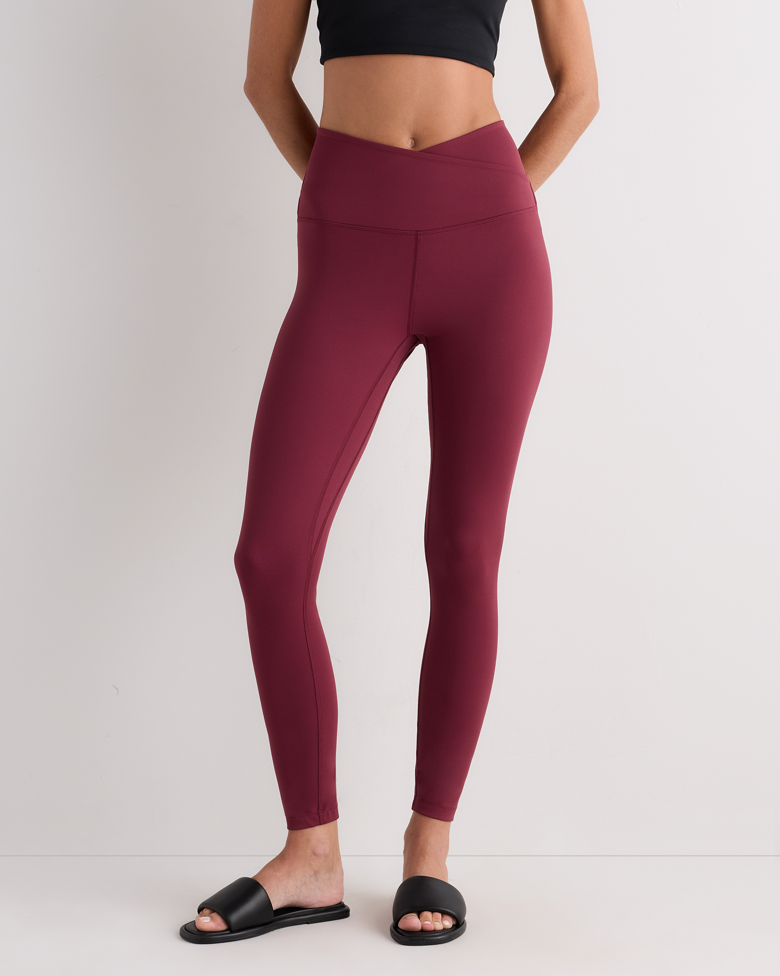 Burgundy Red Ultra-Form High-Rise Crossover Legging