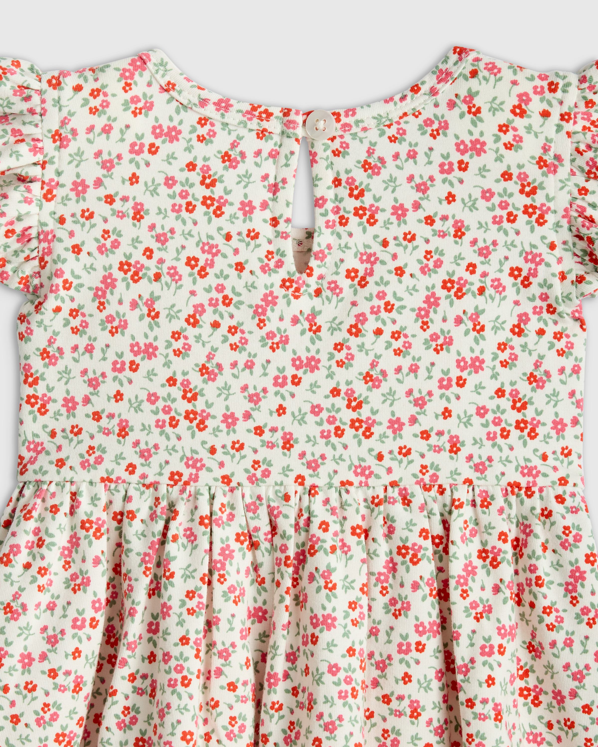 Sleeveless Ruffle Dress in Mini Floral, Size 3T, Organic Cotton by Quince - Toddler