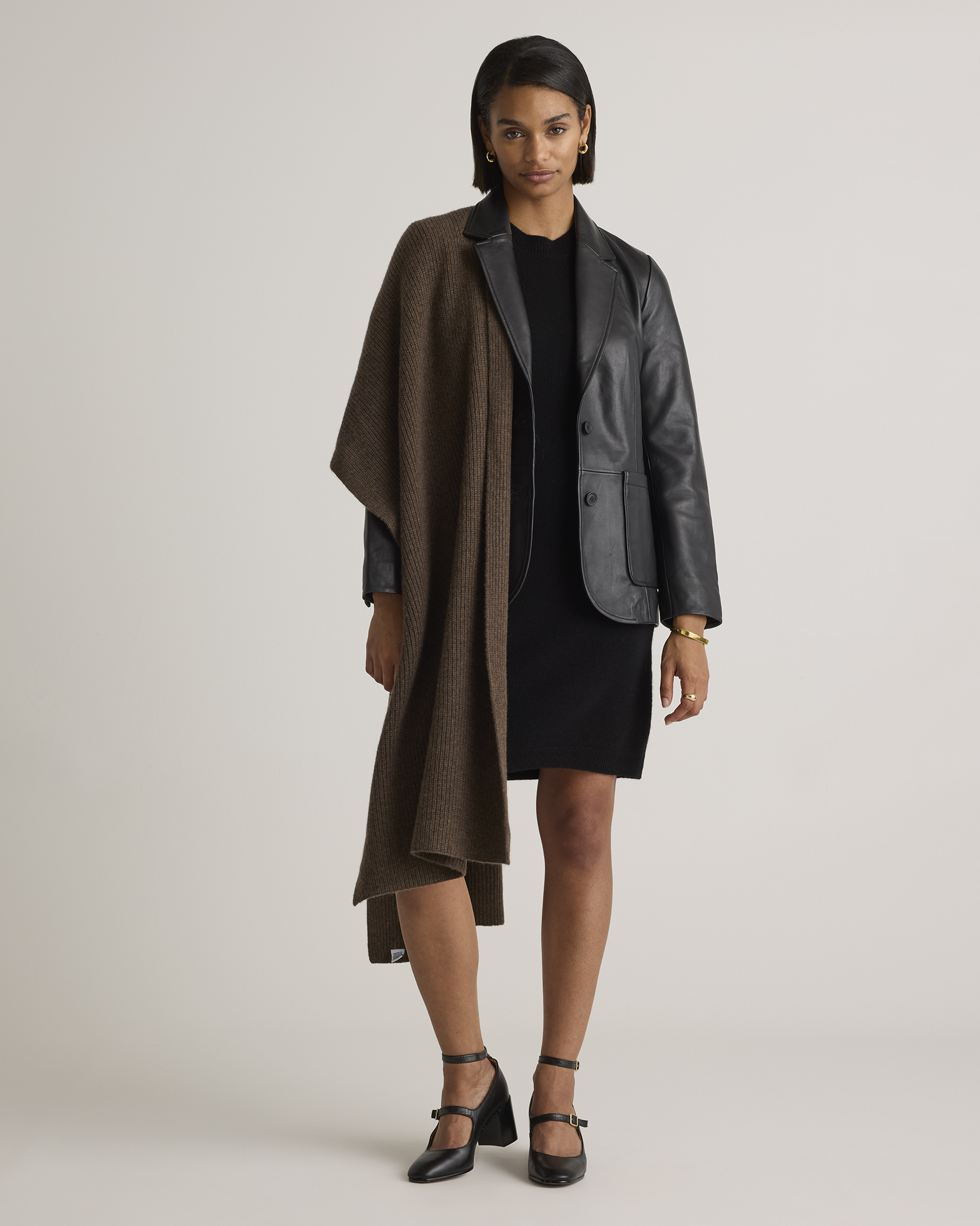 Mongolian Cashmere Ribbed Wrap - thumbnail 9