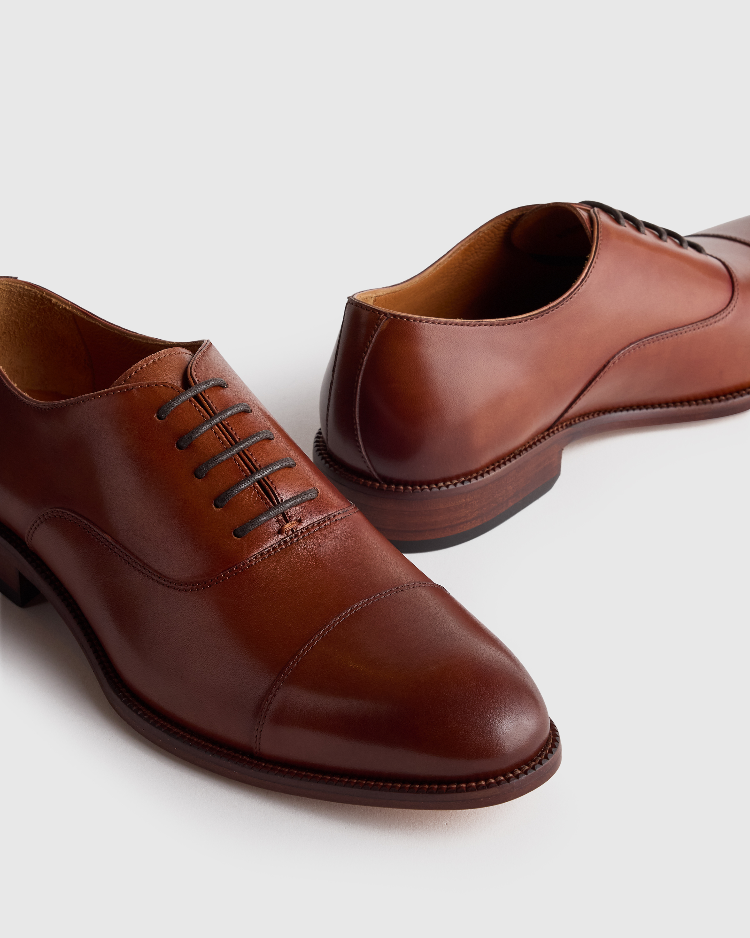 Italian Leather Cap Toe Oxford display picture 1