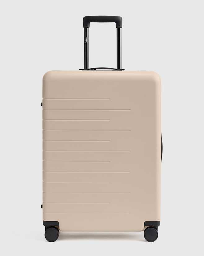 Tan Large Check-In Suitcase