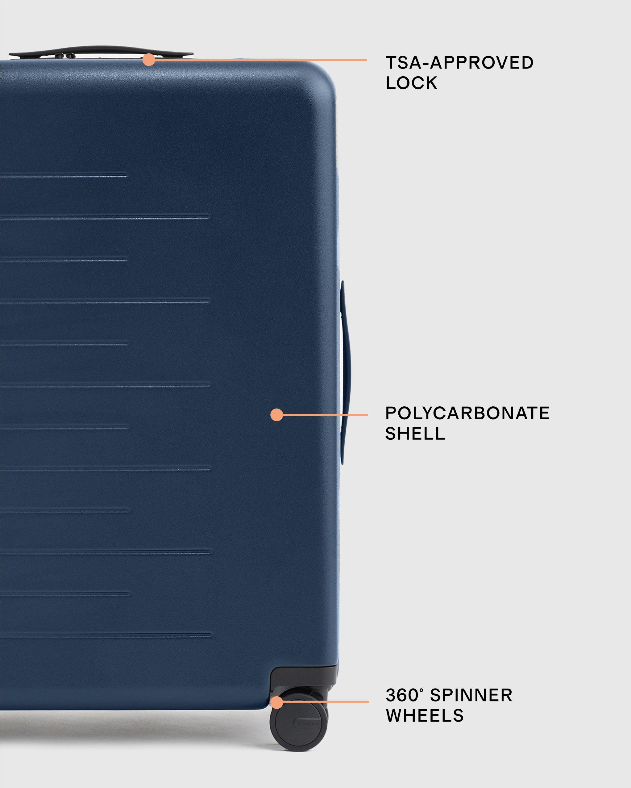 Large Check-In Suitcase in Navy