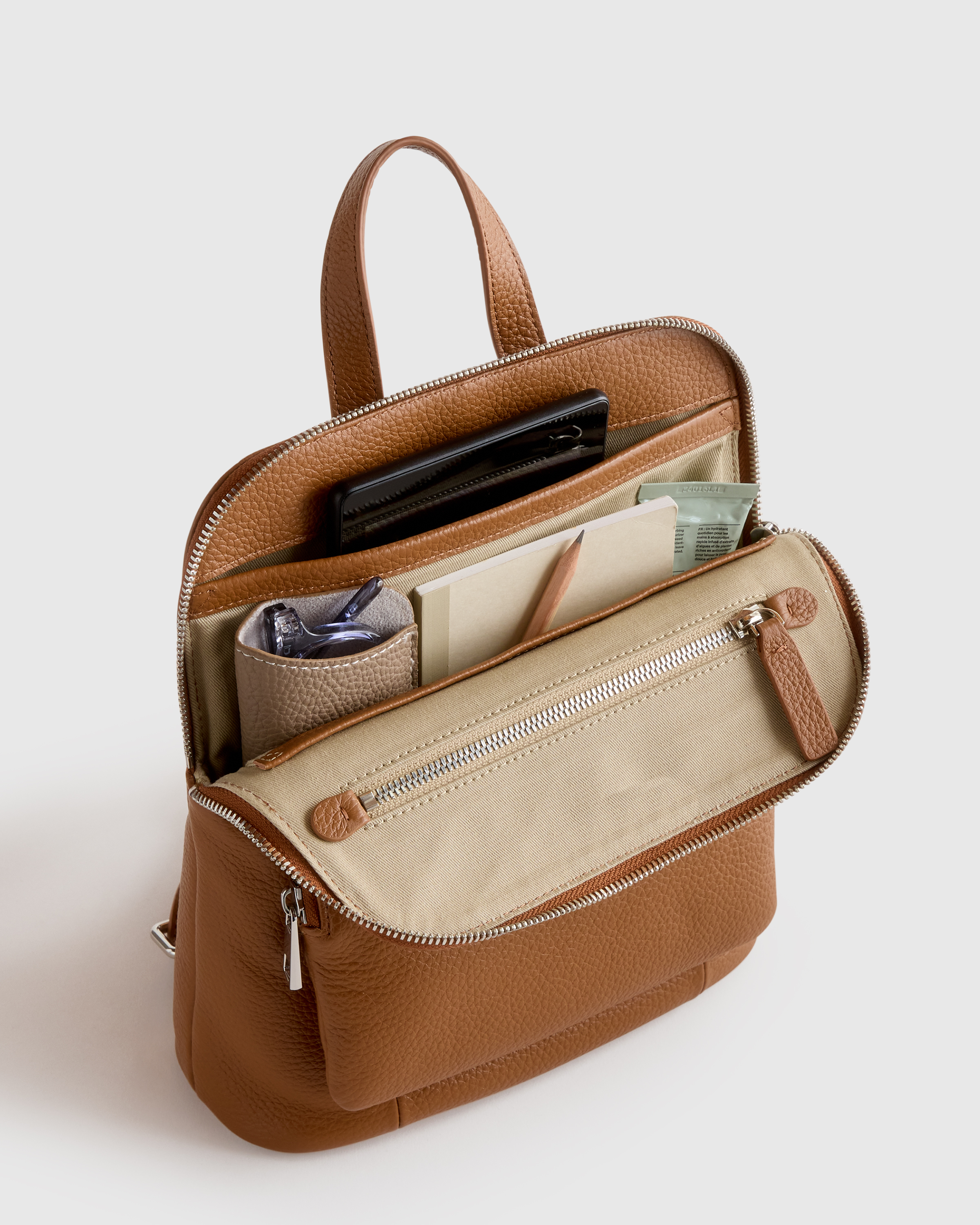 Italian Leather Mini Convertible Backpack