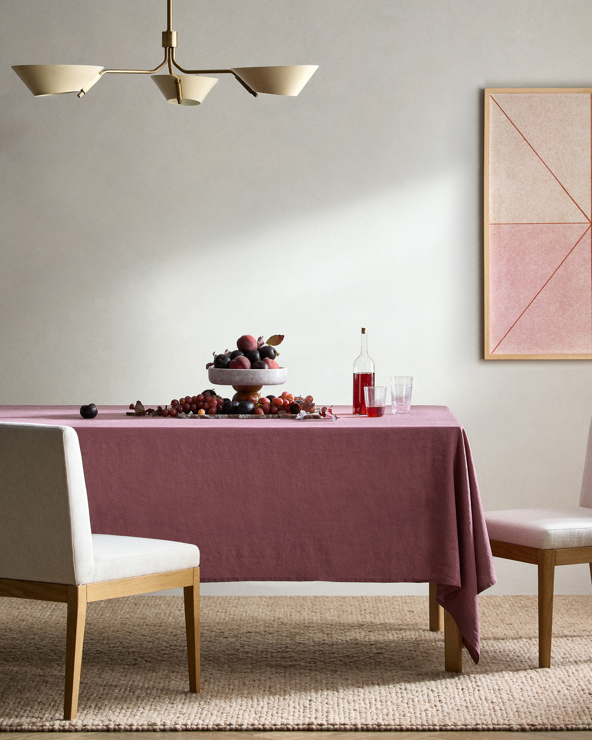 Plum European Linen Tablecloth