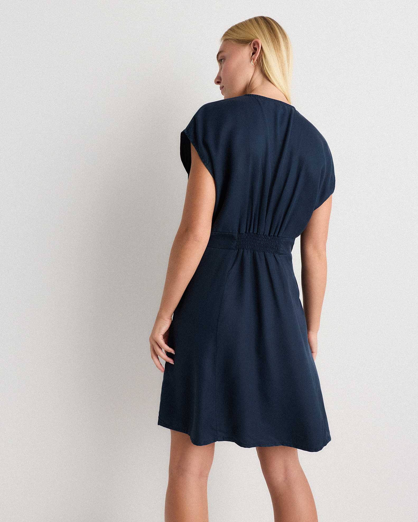 blue tencel dress Buy Mid Blue Lightweight TENCEL Denim Beach Midi Kaftan Dress from Next USA