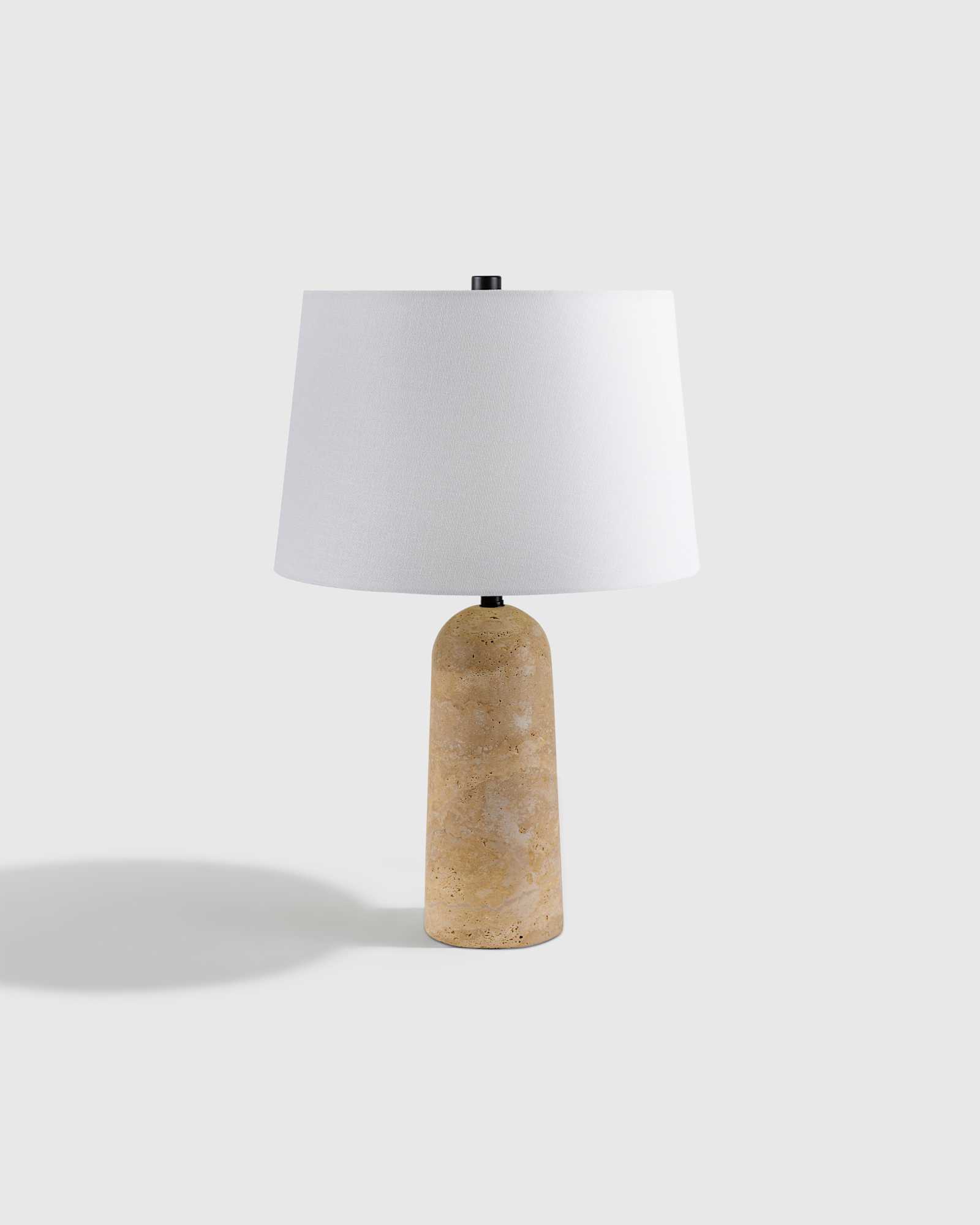 Travertine Tbl with Drum Shade - Domed.jpg (1) (1)