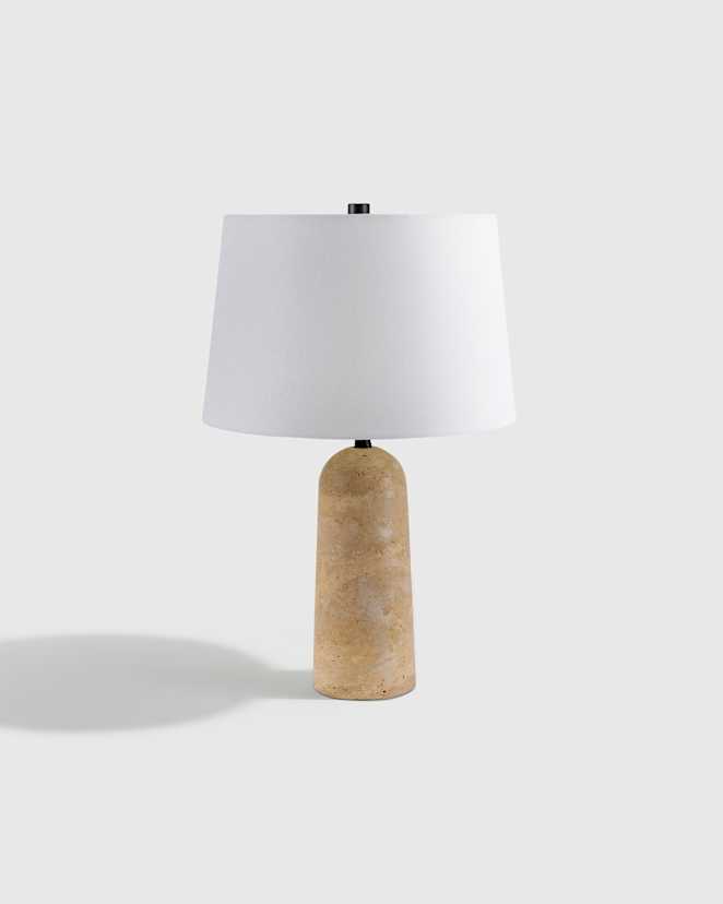Travertine Tbl with Drum Shade - Domed.jpg (1) (1)