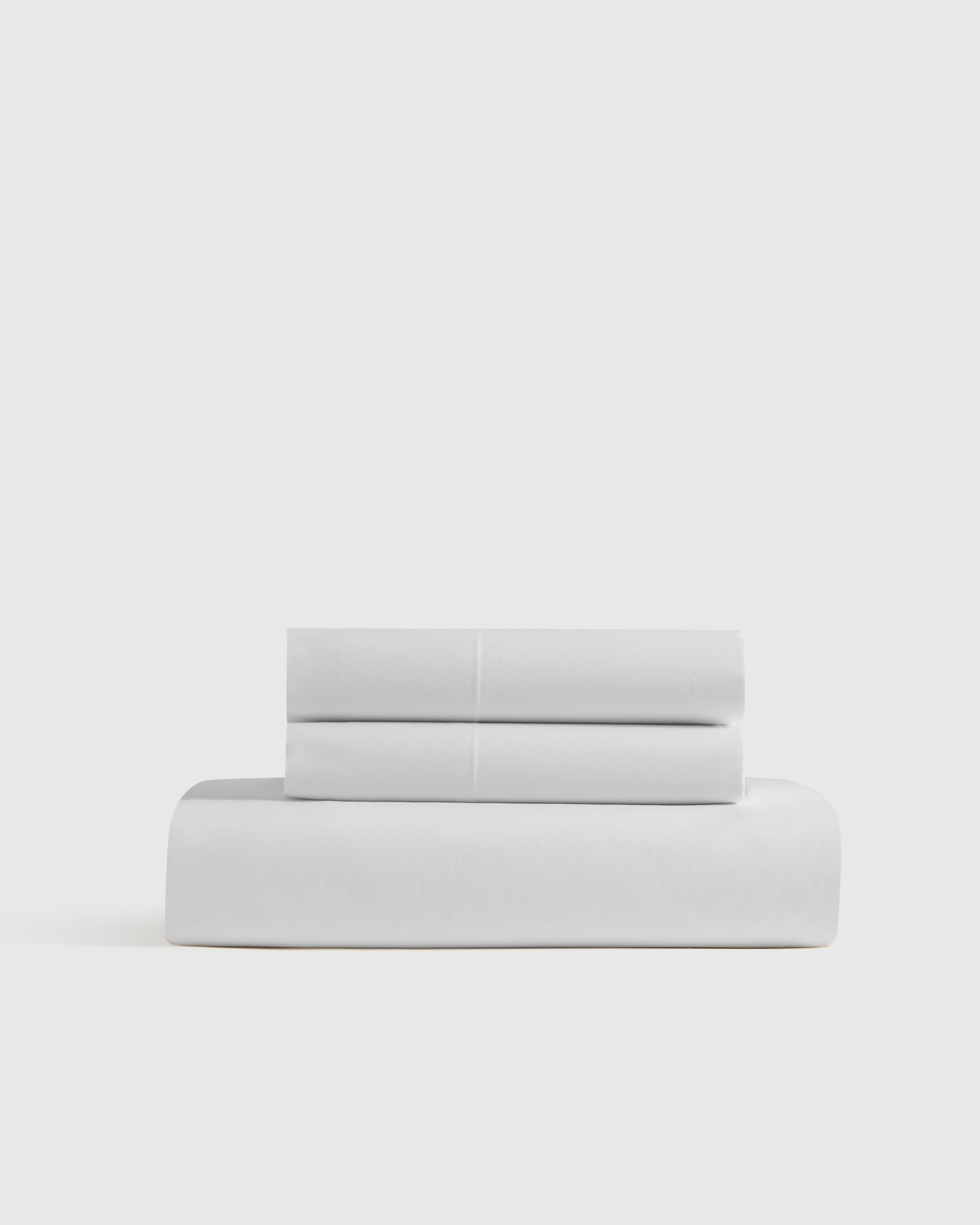 White Organic Crisp Percale Fitted Sheet Set