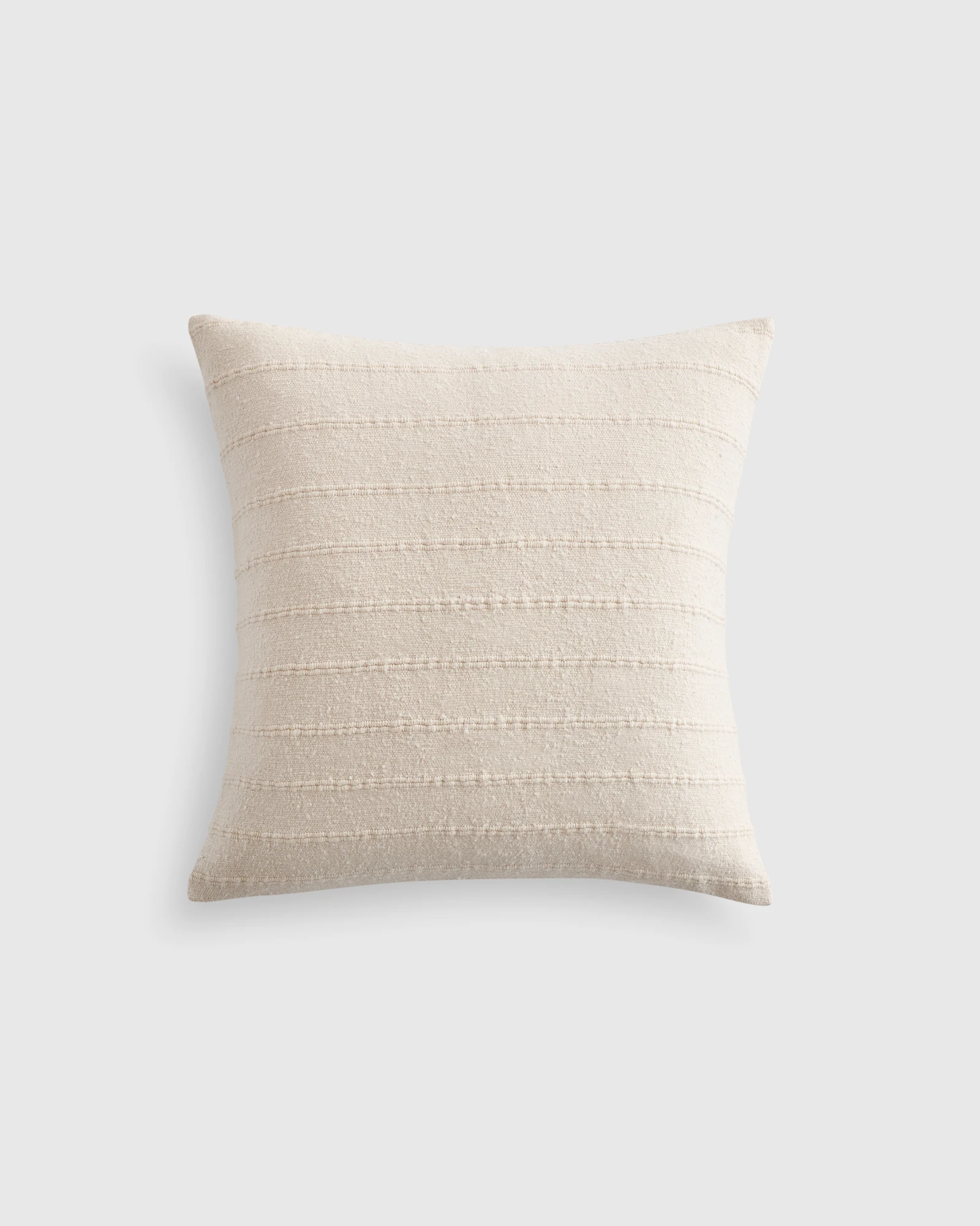 Textured Striped Cotton Pillow Cover