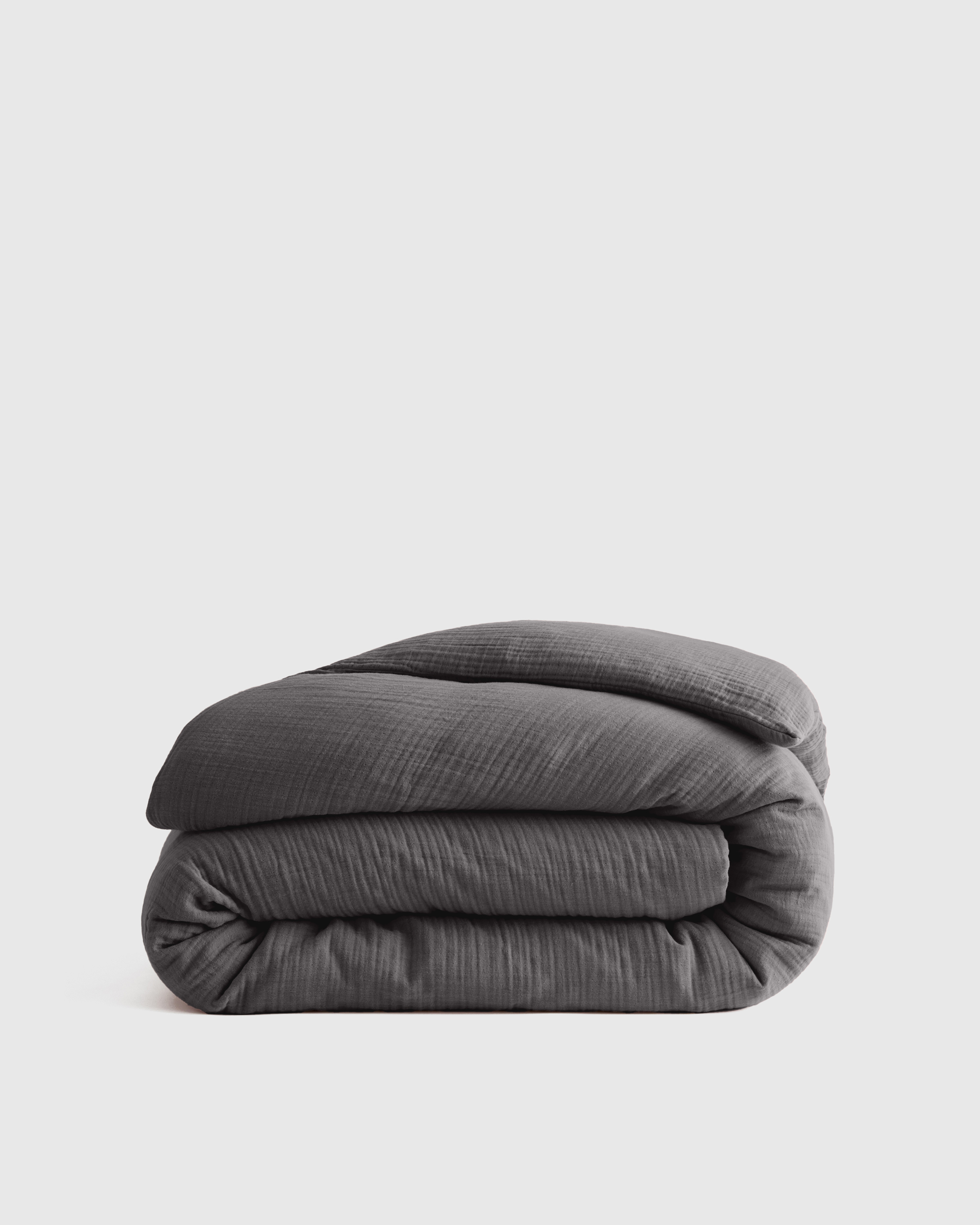 Charcoal Organic Airy Gauze Duvet Cover