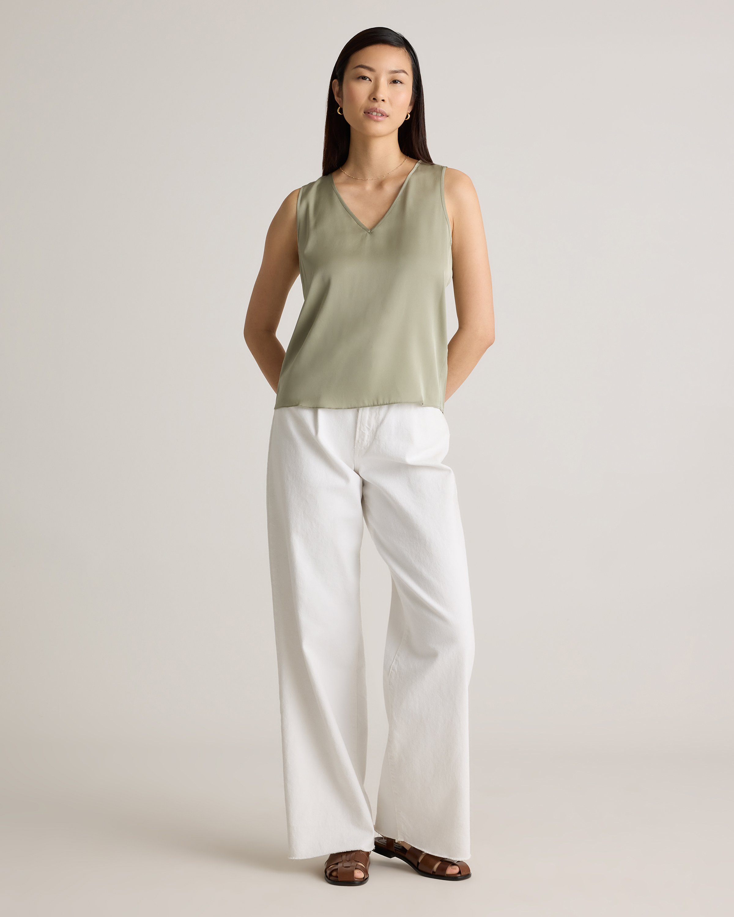 トップス MAATEE&SONS Ex. WASHABLE SILK  TANK TOP MAATEE&SONS Ex. WASHABLE SILK TANK TOP MAATEE&SONS Ex. WASHABLE