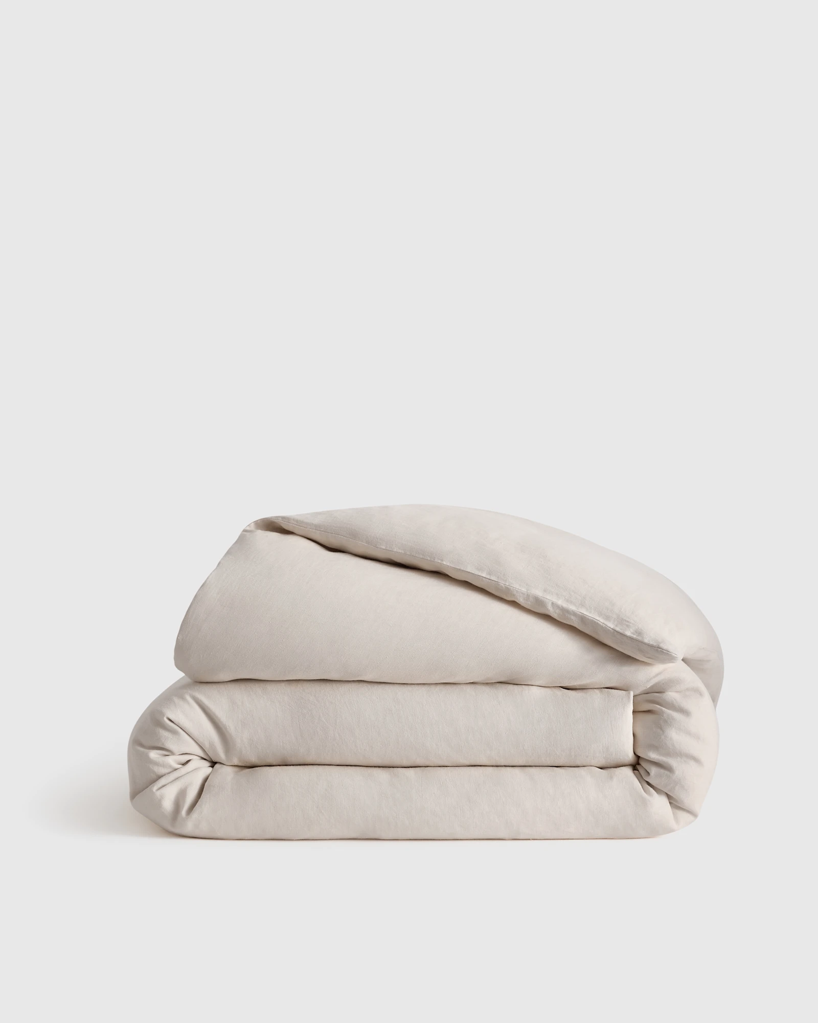 Natural Chambray European Linen Duvet Cover - Full/Queen