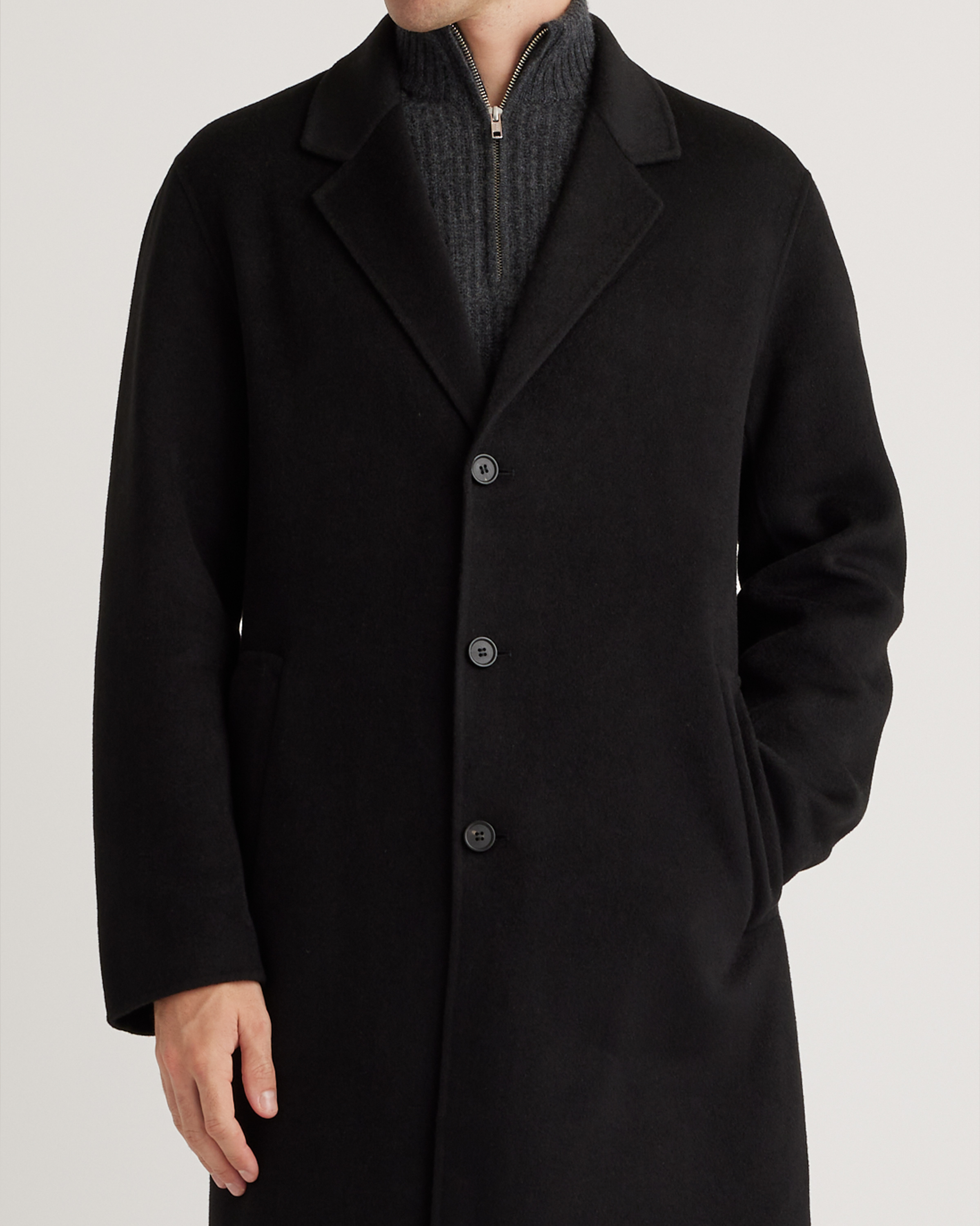 100% Cashmere Unlined Overcoat