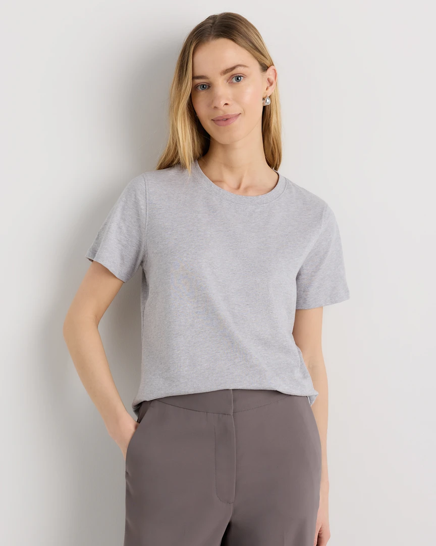100% Organic Cotton Boxy Crewneck Tee