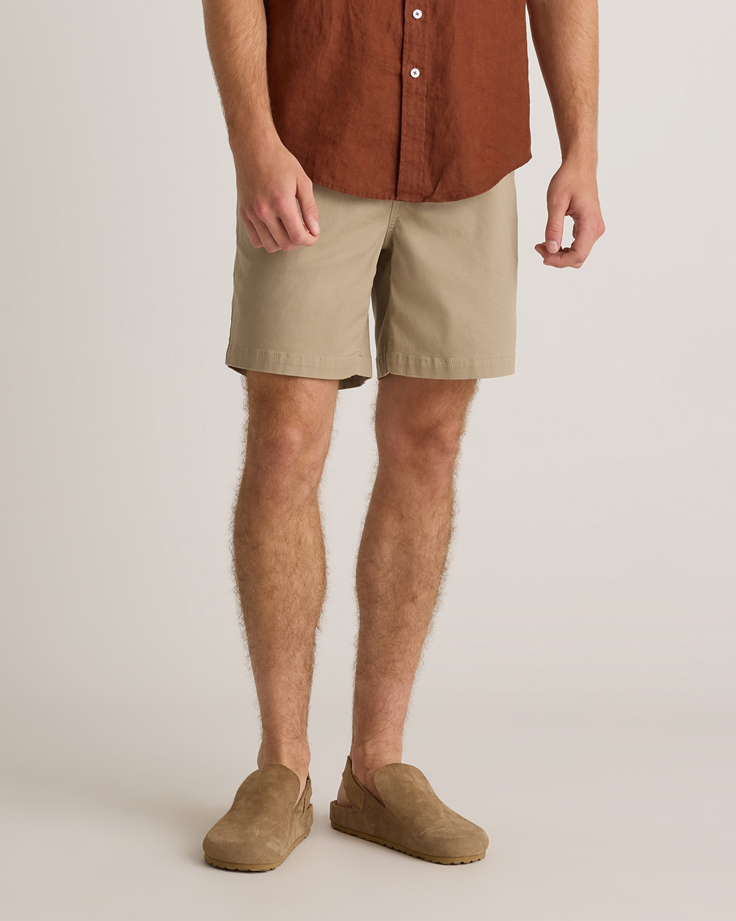 Quince Men's Cotton Chino Drawstring Shorts In Sand Dune
