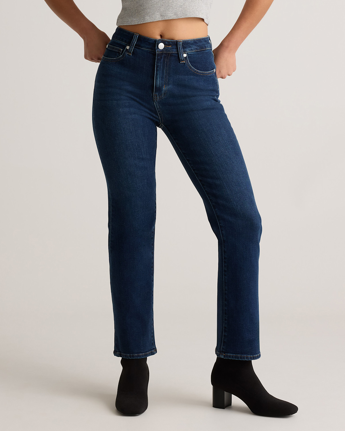 QUINCE Bella Stretch Straight Jeans