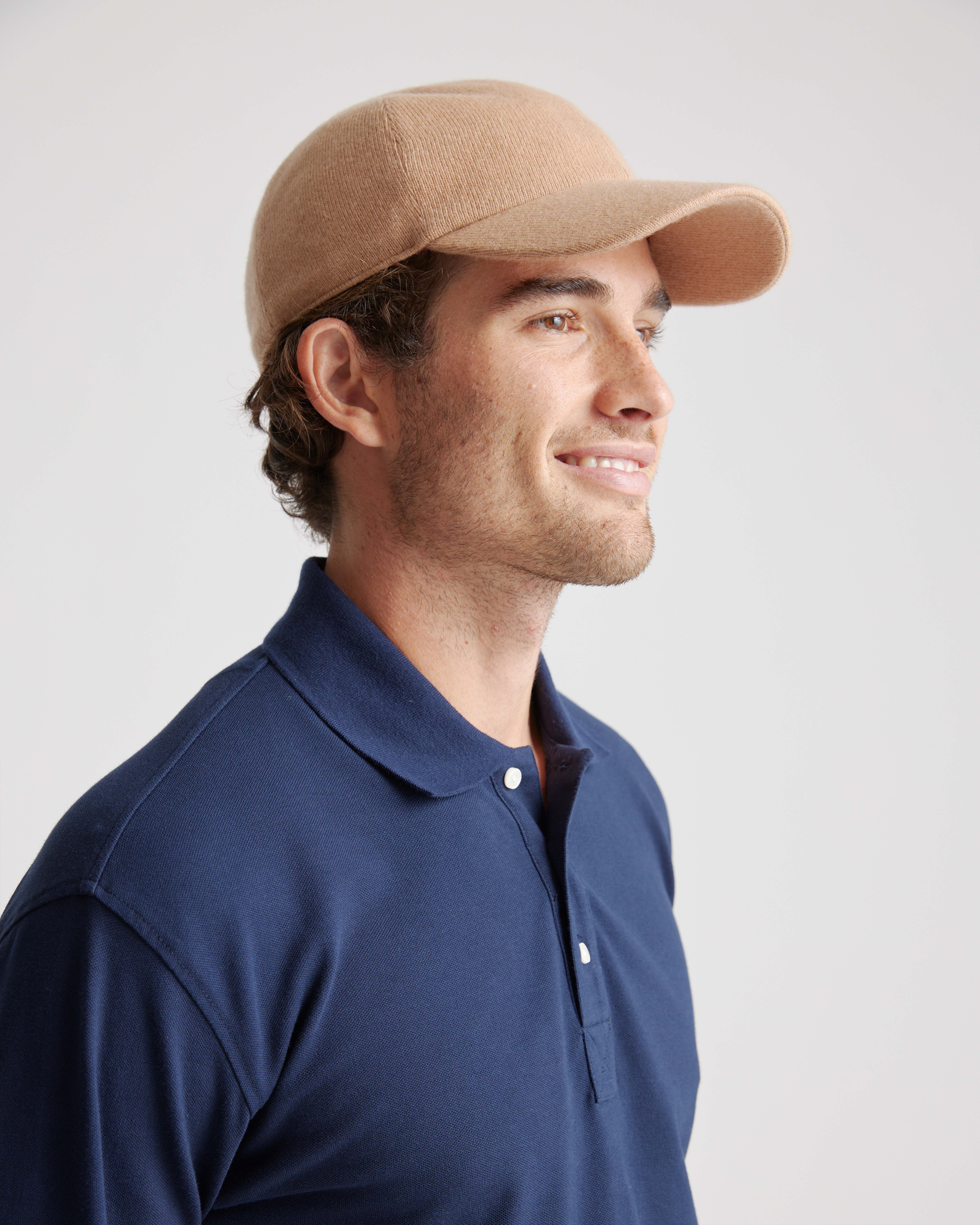 QUINCE Cashmere Baseball Cap Light Gray M/L Logoless Cashmere Baseball Cap in Teak main image 2