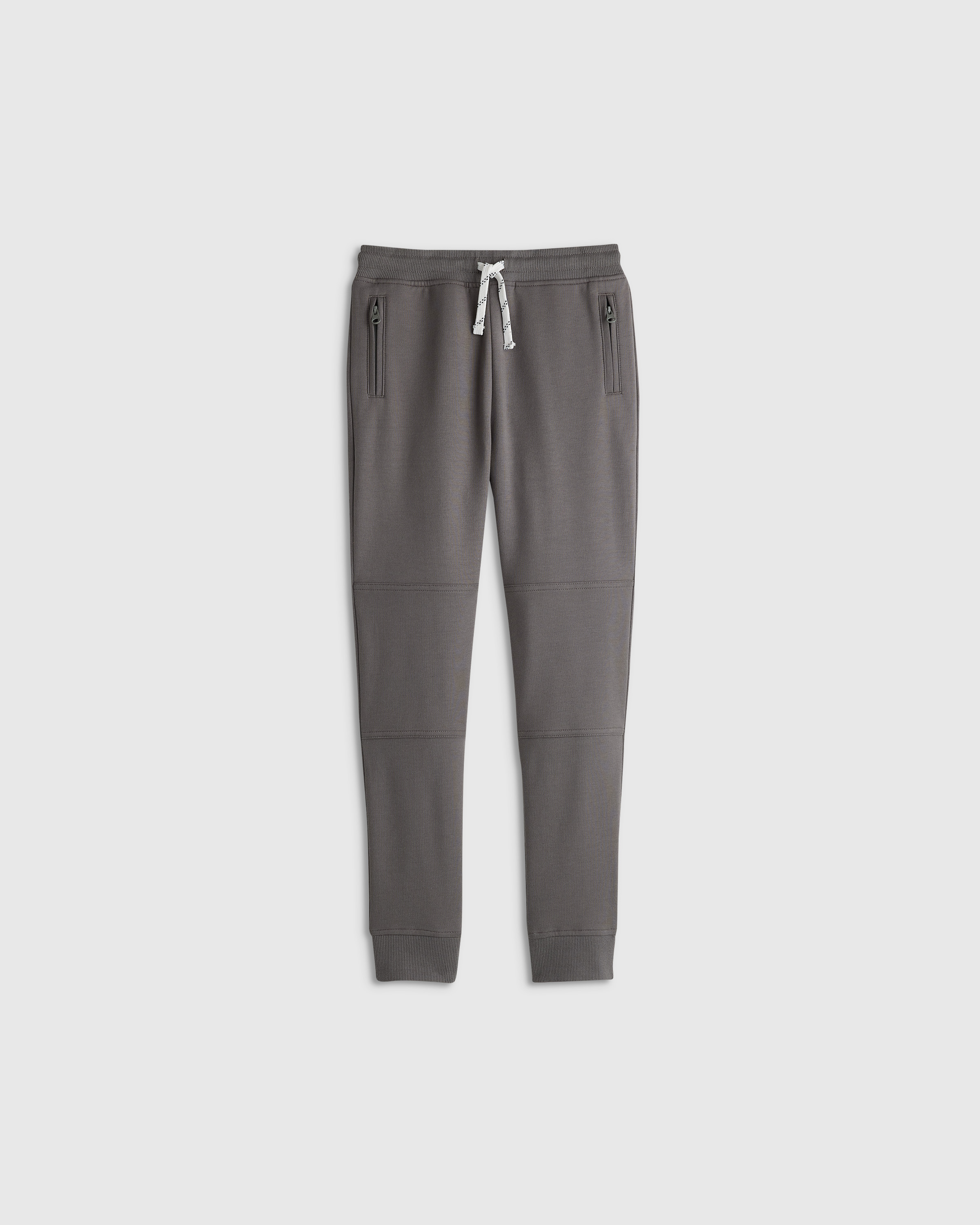 Dark Stone Jogger ajusté en jersey bouclette de coton biologique à genoux renforcés