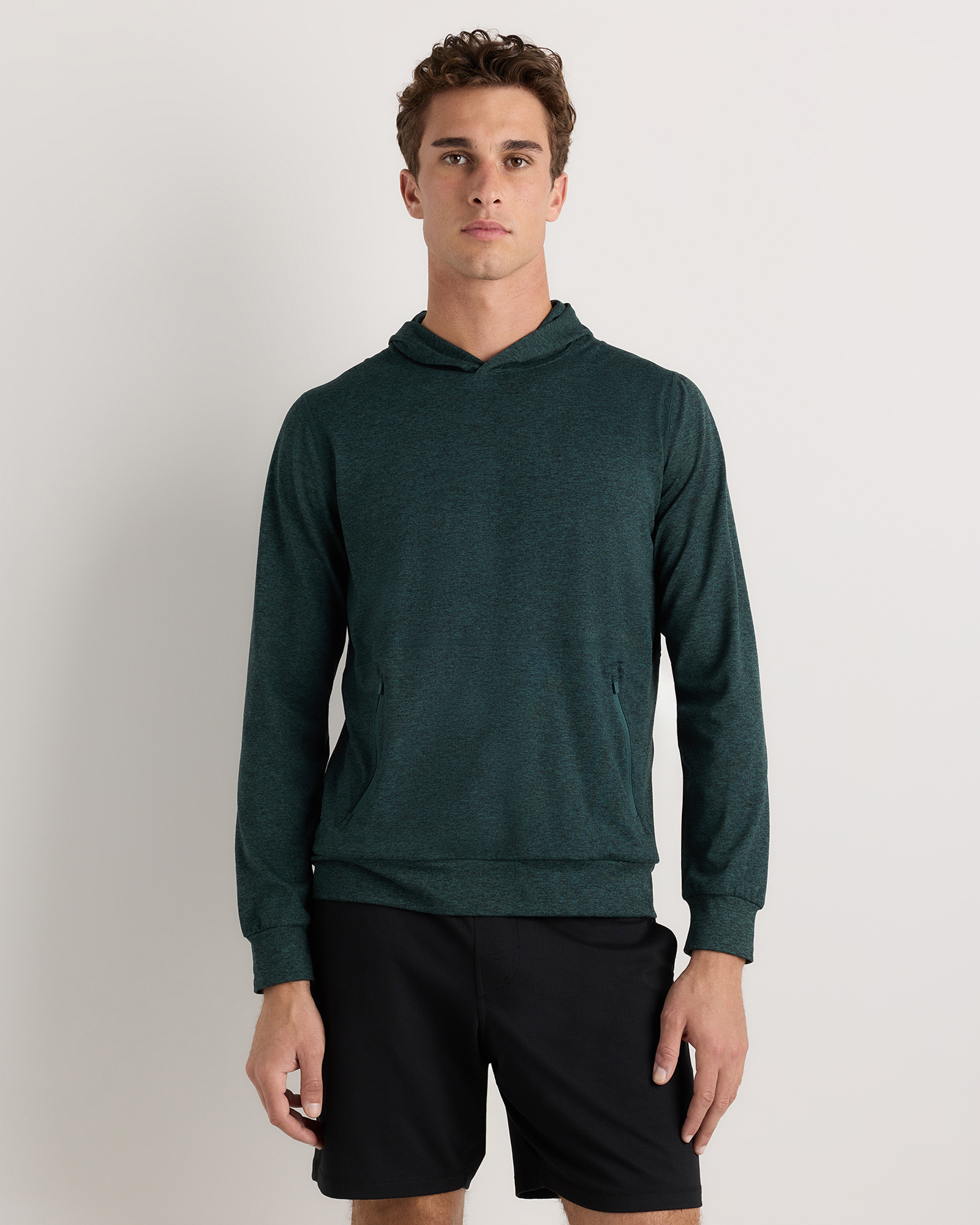 Heather Green Flowknit Performance Hoodie