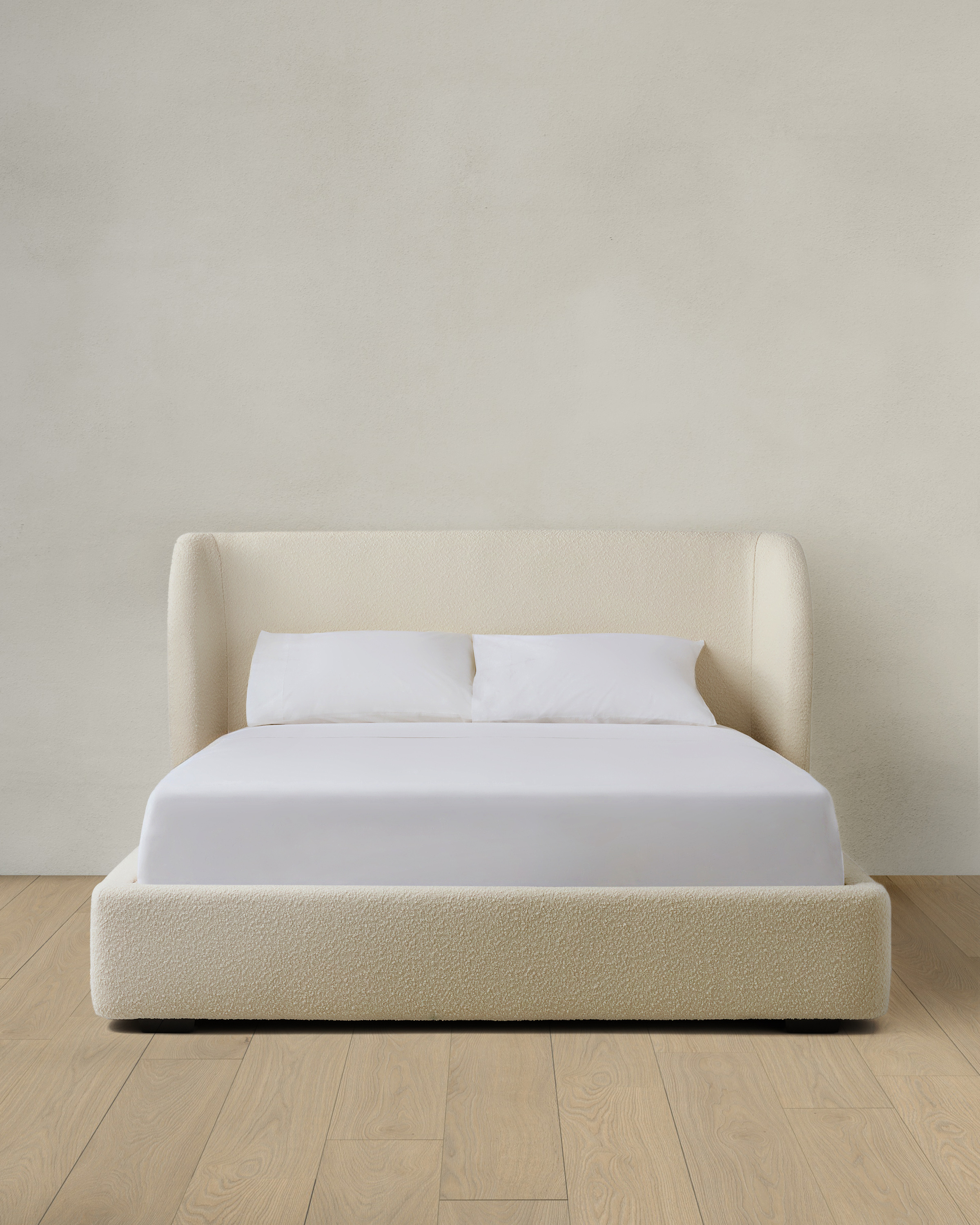 Ivory Performance Boucle Shelter Bed