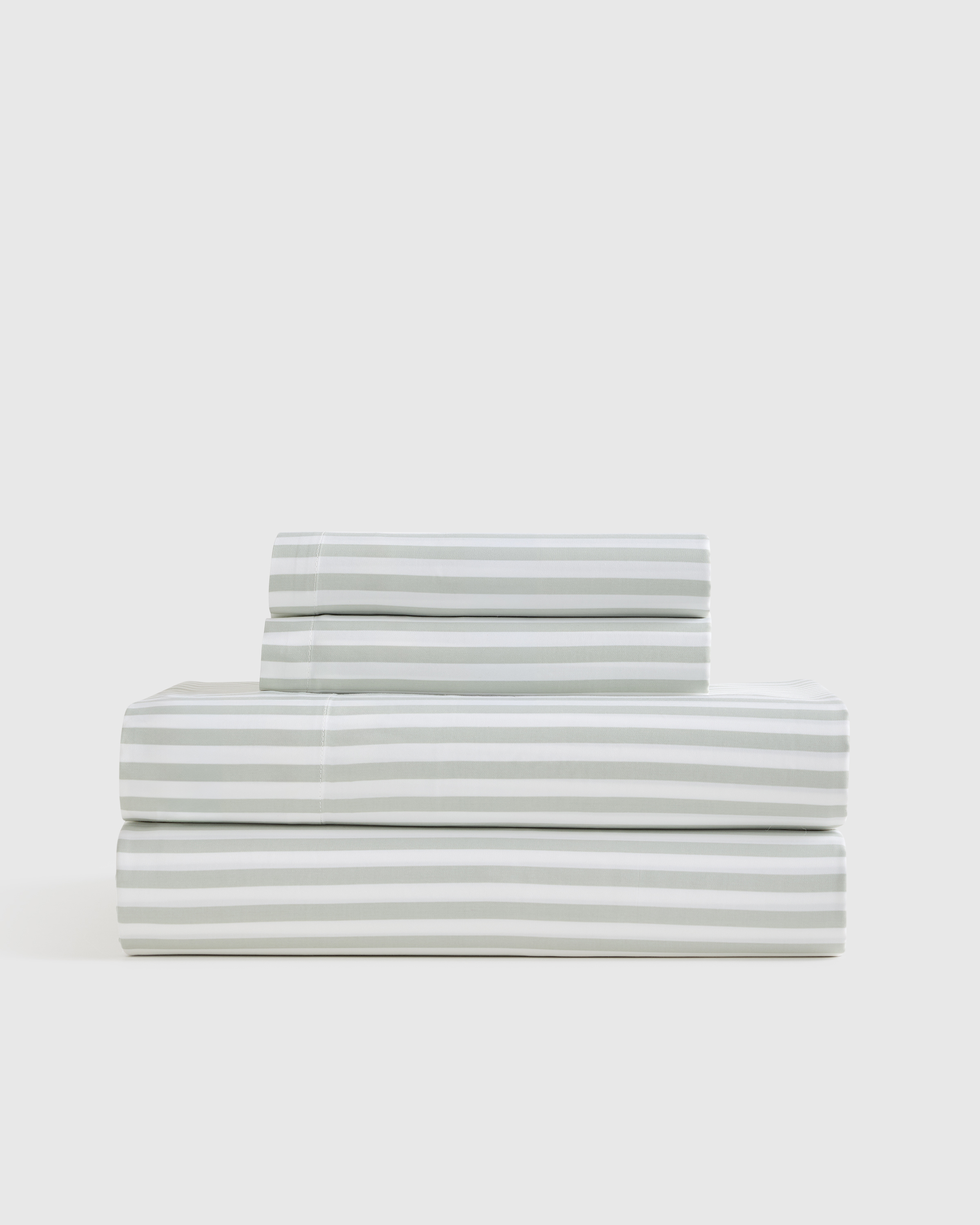 Tailored Stripe Mist Bamboo Sheet Set