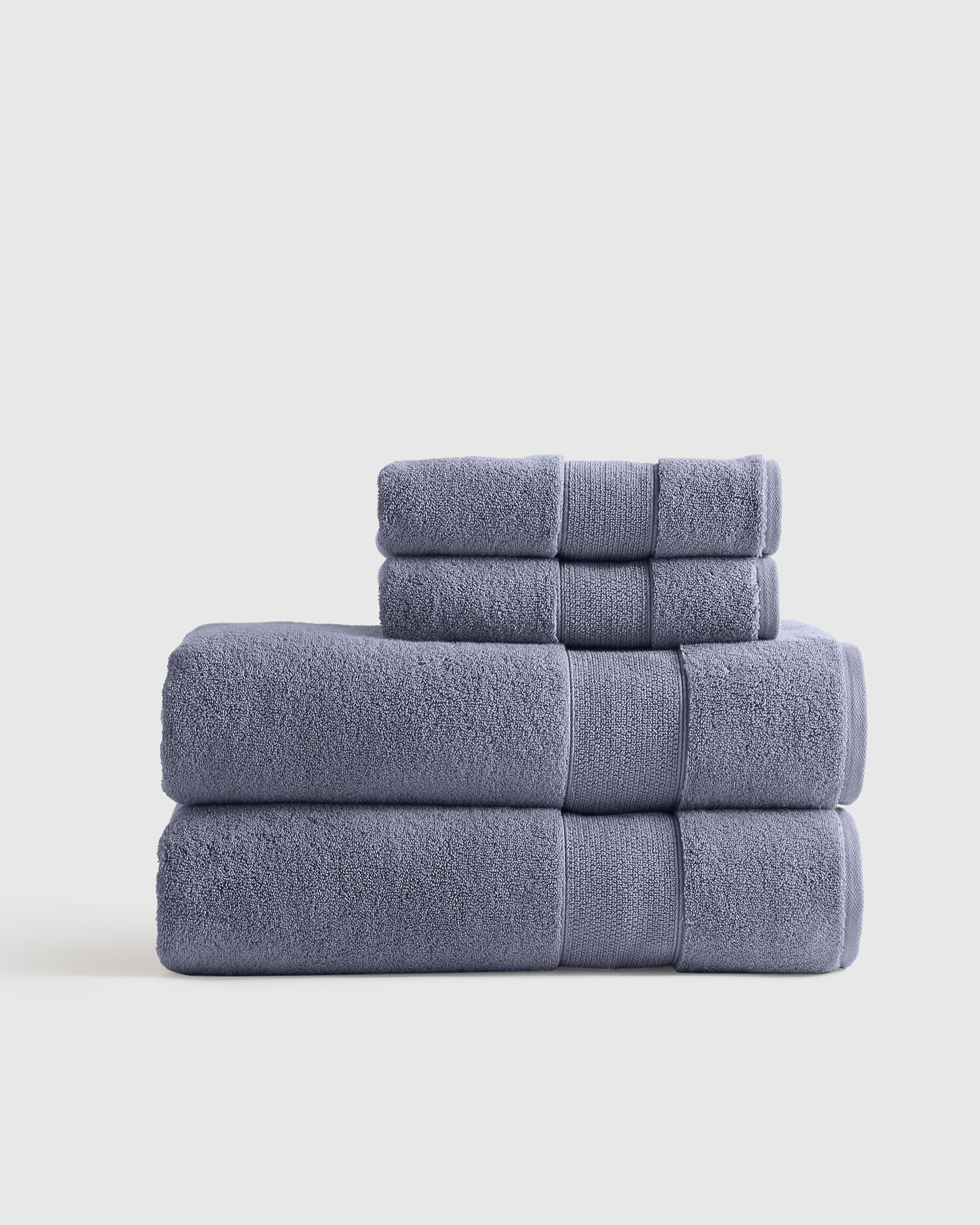 Twilight Blue Classic Organic Turkish Cotton Bath Sheet Bundle (4 pieces)