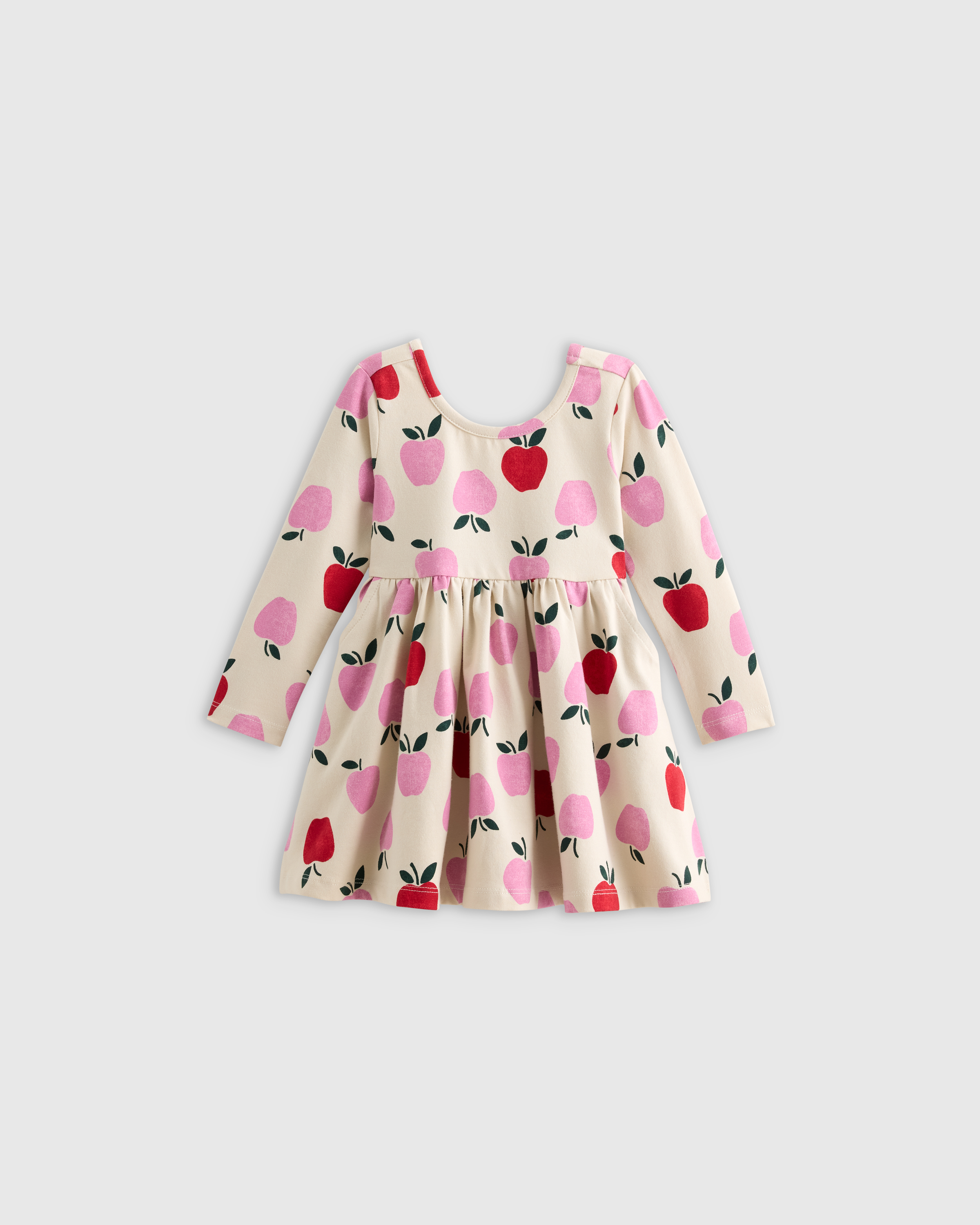 Apple Robe patineuse à manches longues en coton biologique