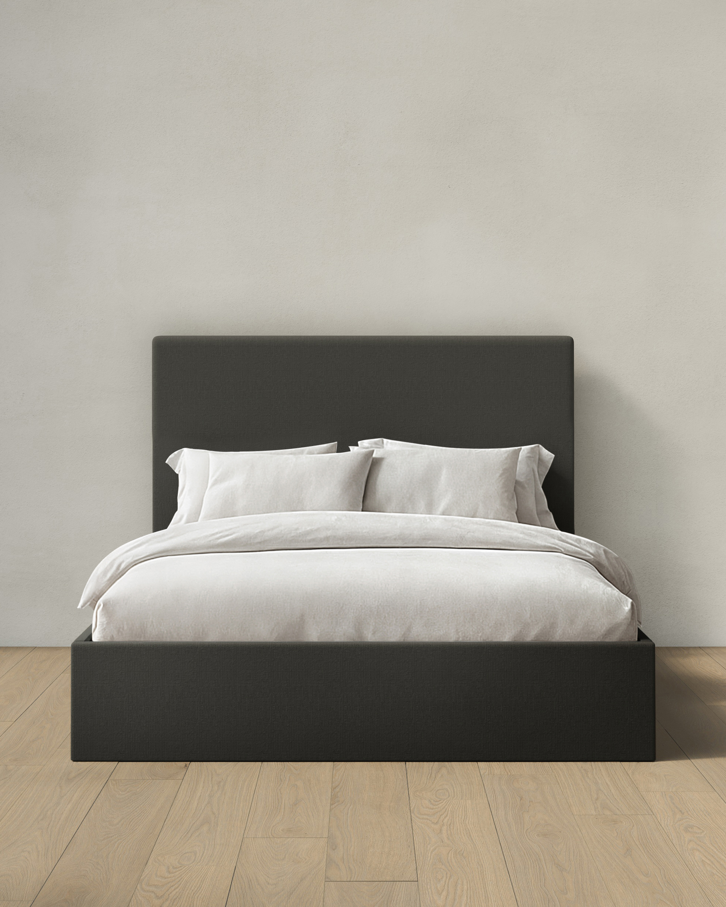 Steel 100% Linen Square Bed