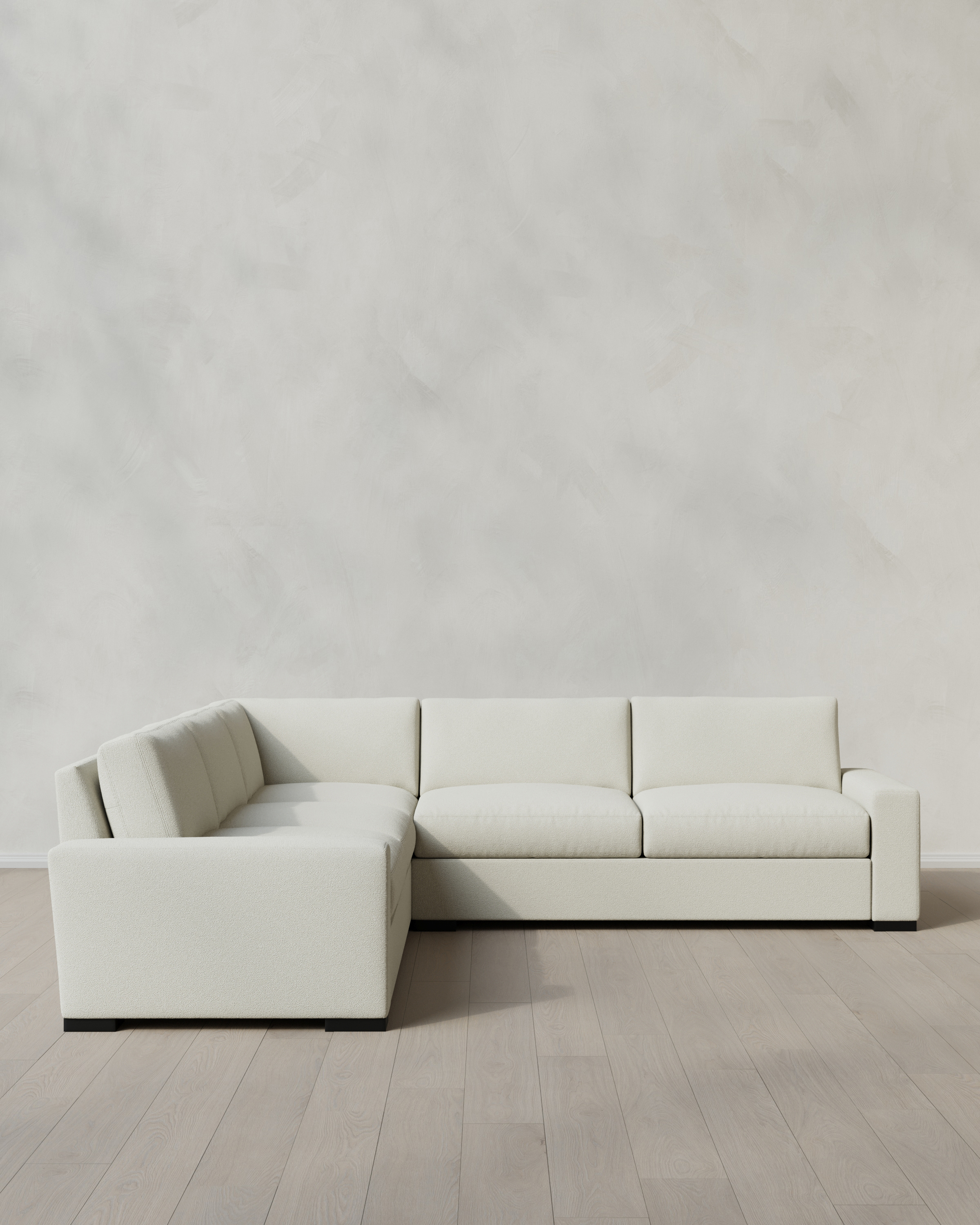 Ivory Stillman L Sectional in Performance Basketweave