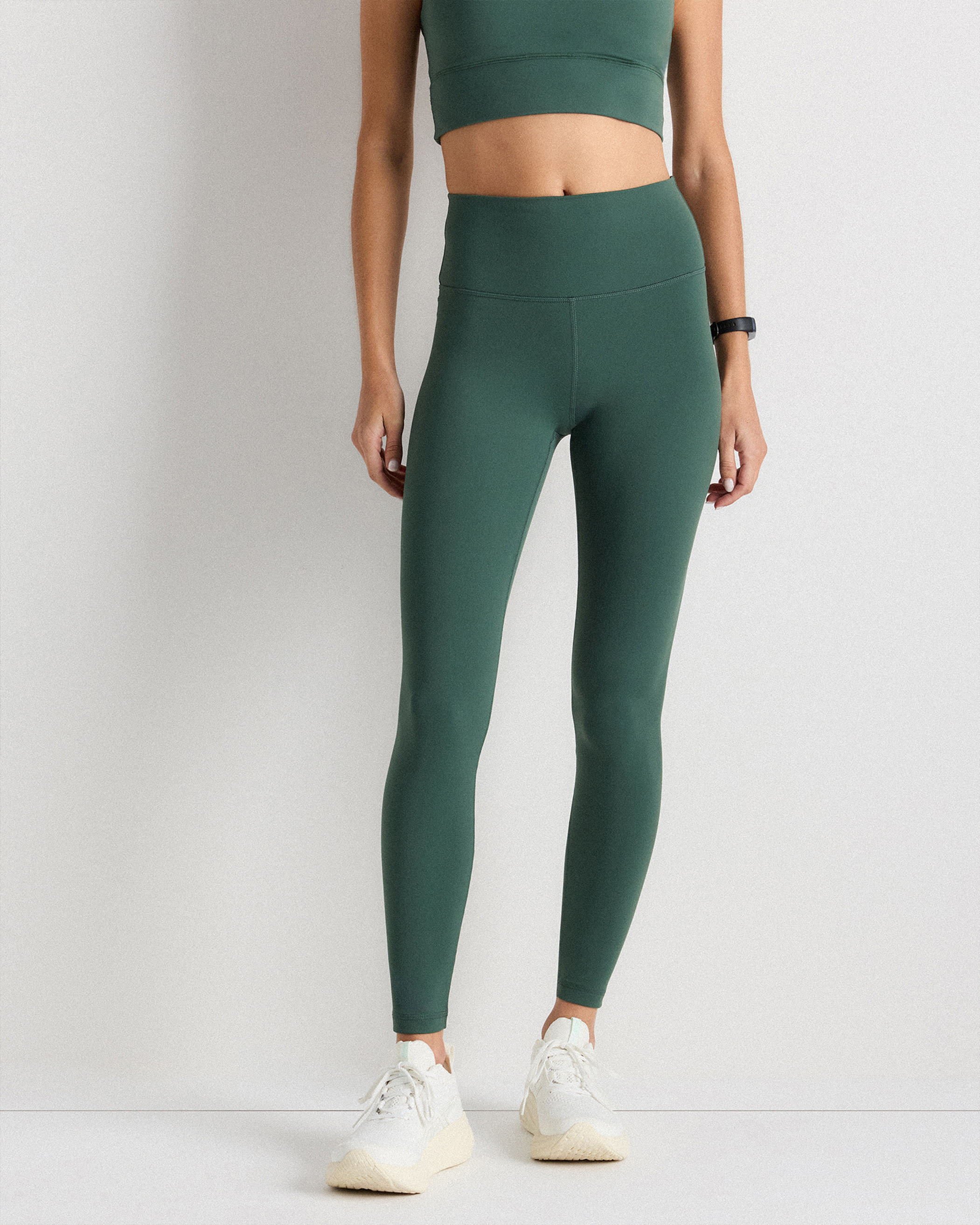 Quince Women's Power-up High-rise Training Legging In Green