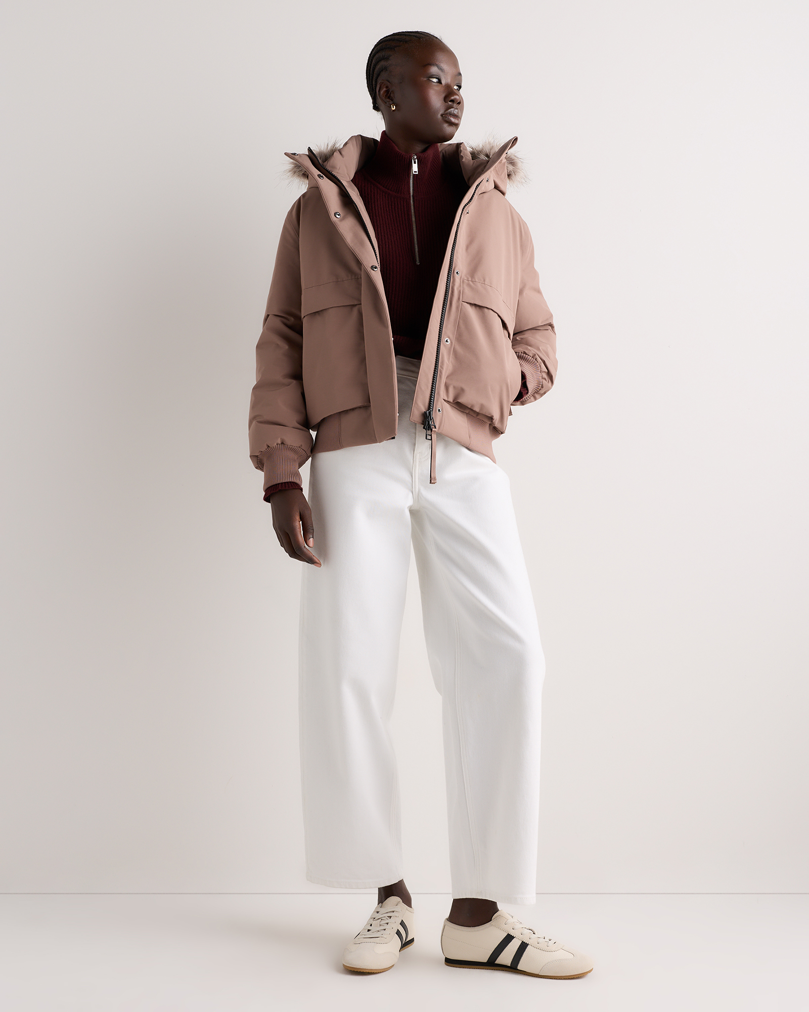 Responsible Down Hooded Short Parka