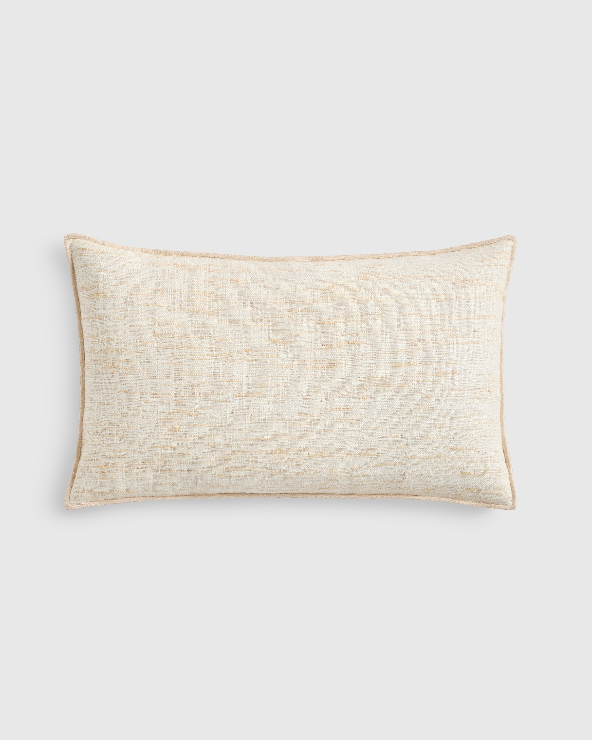 Ivory Housse de coussin en soie brute