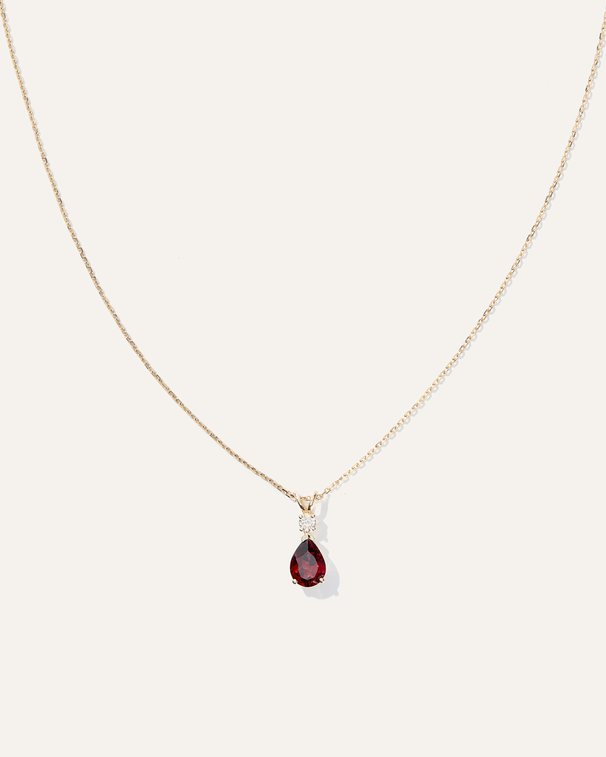 Yellow Gold 14K Gold Diamond & Semi-Precious Gemstone Drop Necklace