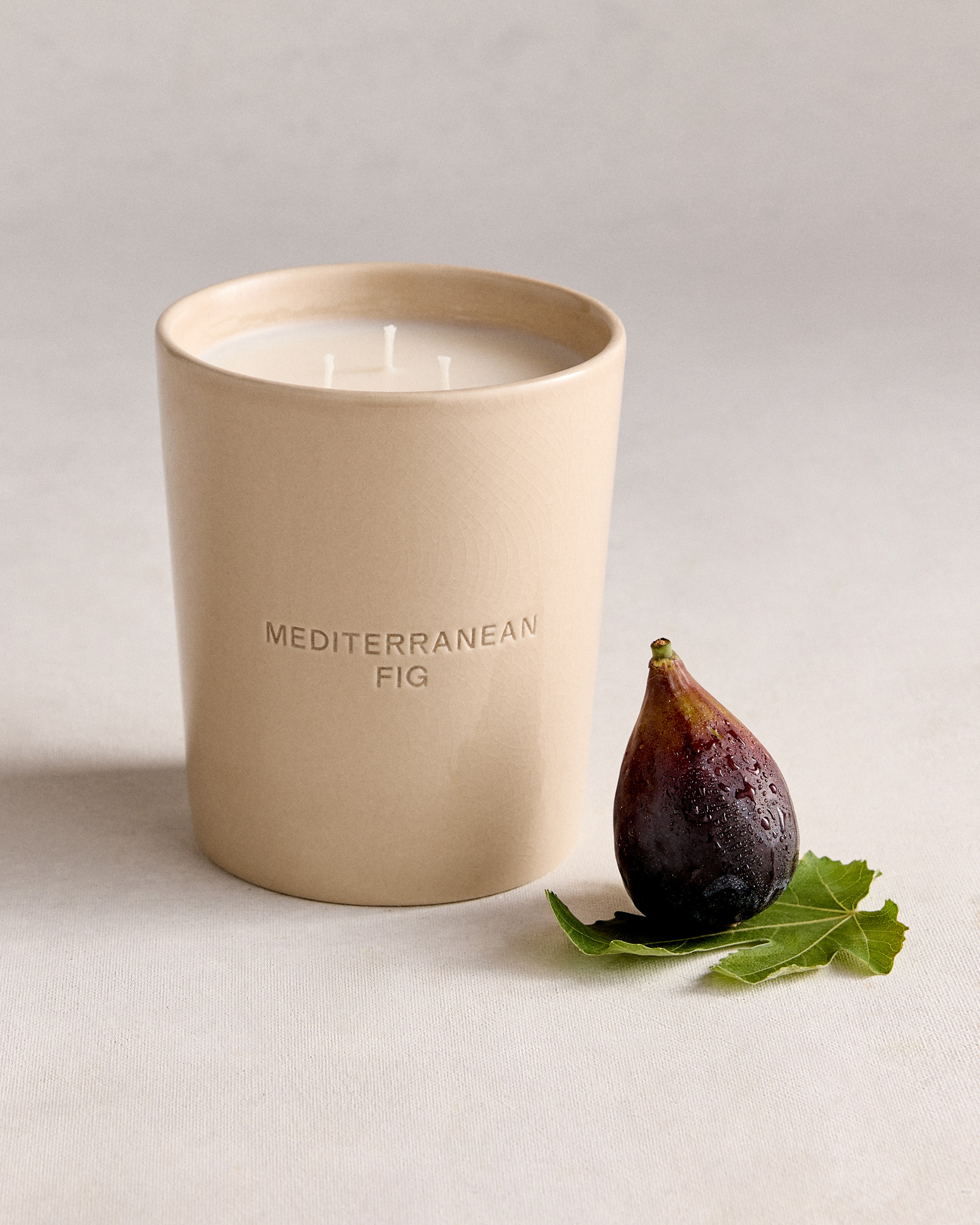 No Color Mediterranean Fig 3-Wick Luxury Candle 