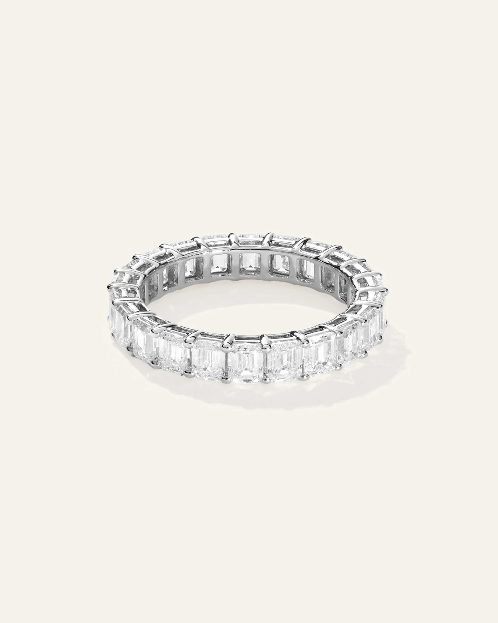 Lab Grown Diamond Emerald Eternity Band
