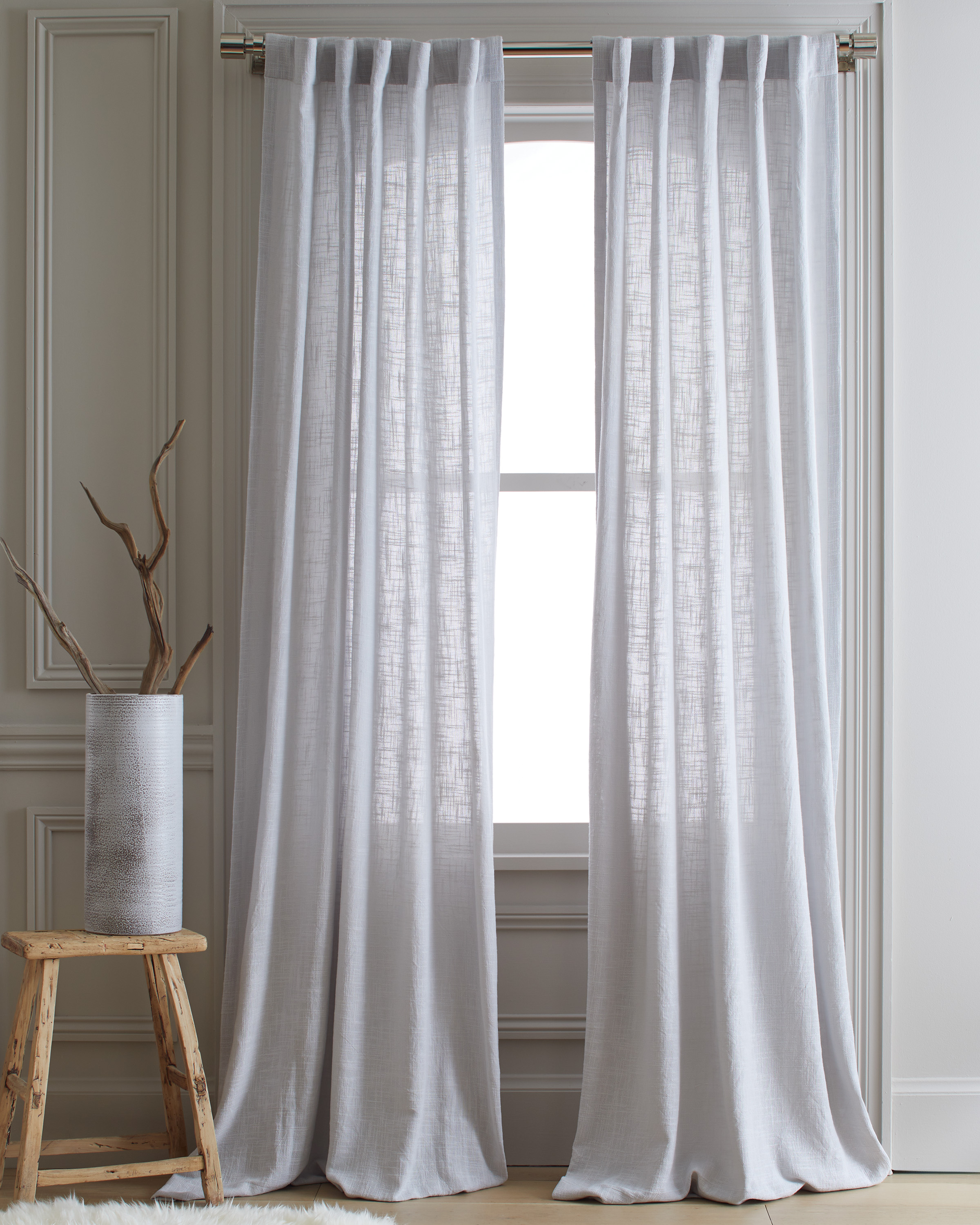 Cloud Cotton Sheer Curtain Set (Set of 2)