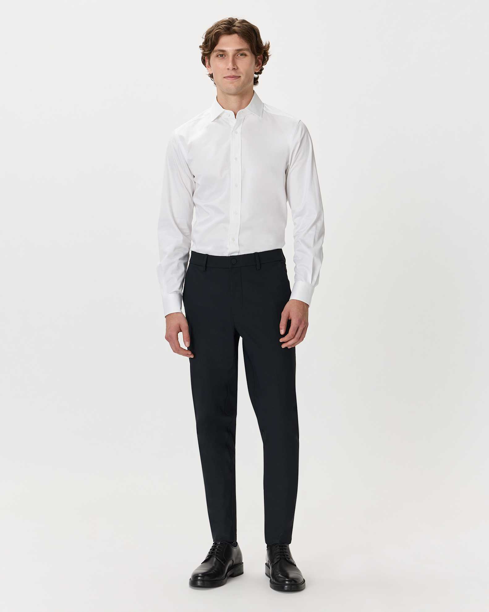 black dress pants white shirt Stretch Euro Slim Fit Suit band and orchestra including dresses White Dress Shirt with Black