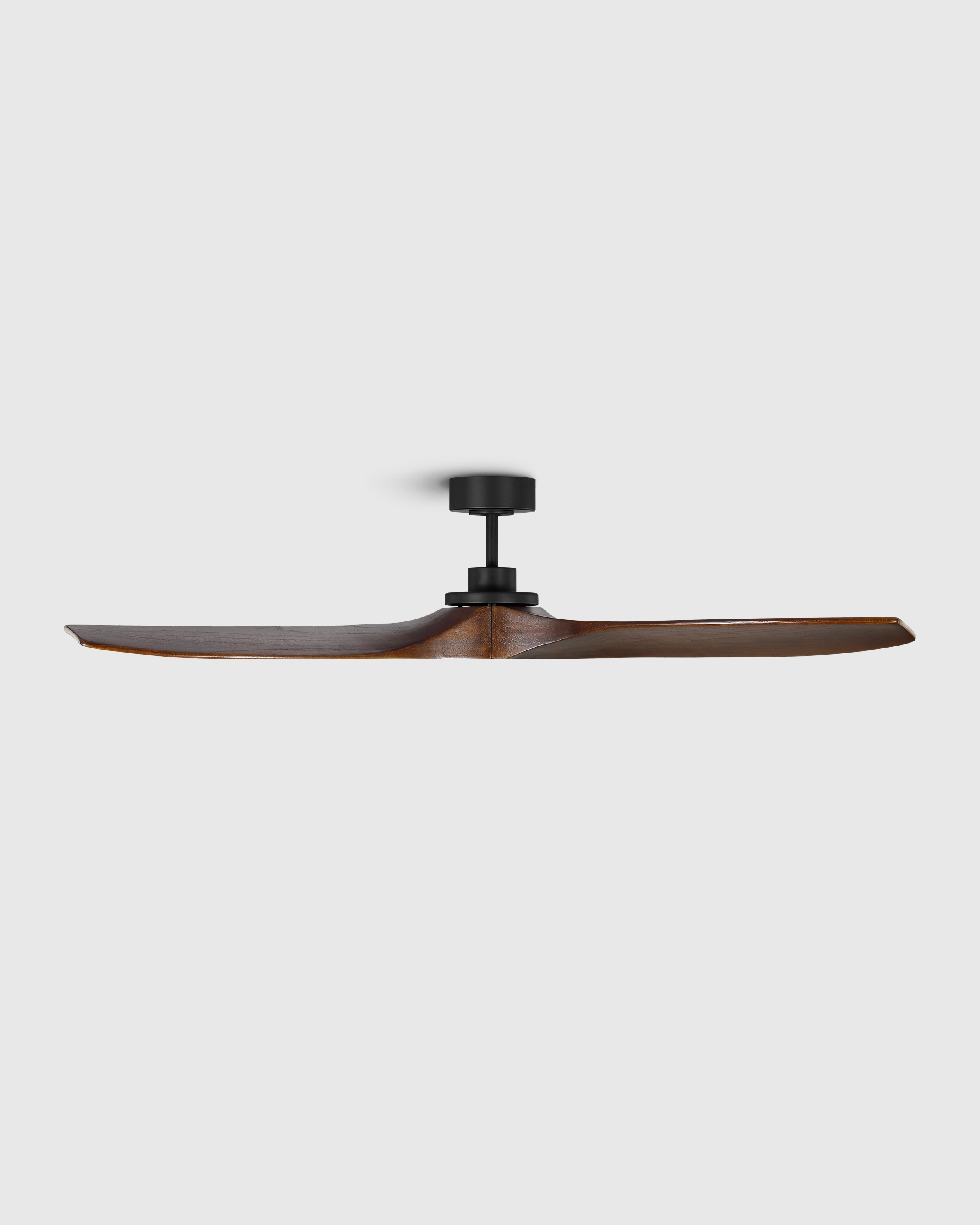 Walnut/Black Transitional Wood Blade Ceiling Fan