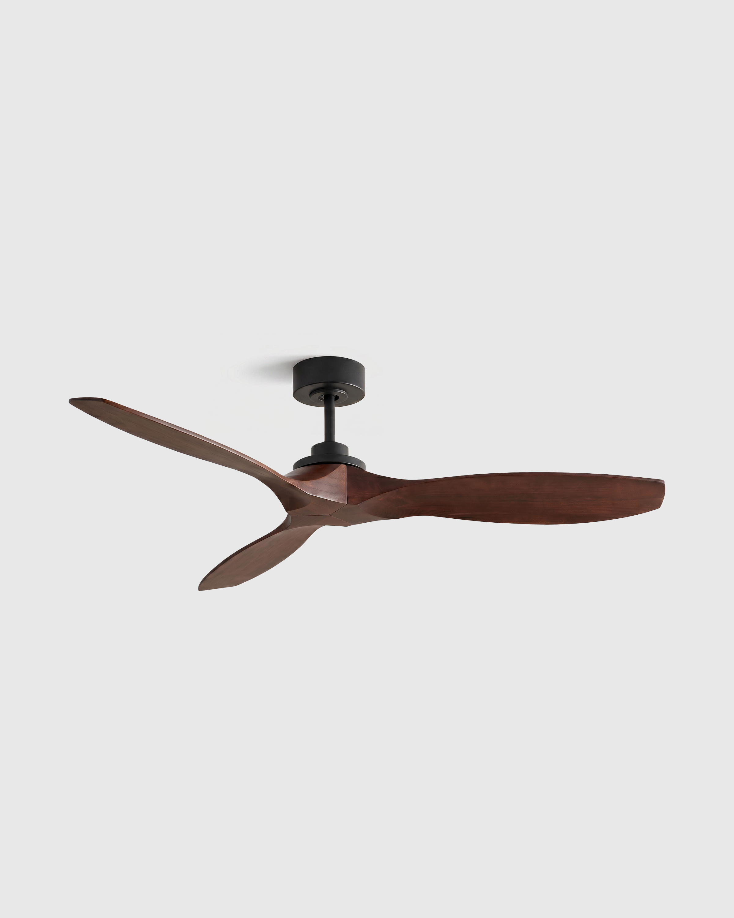 Walnut/Black Transitional Wood Blade Ceiling Fan