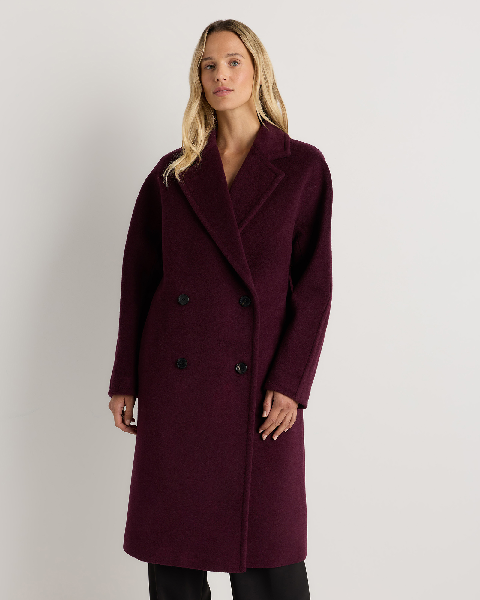ジャケット・アウター Cashmere Double Breasted Coat 38 Wool Cashmere Double-Breasted Slouch Coat