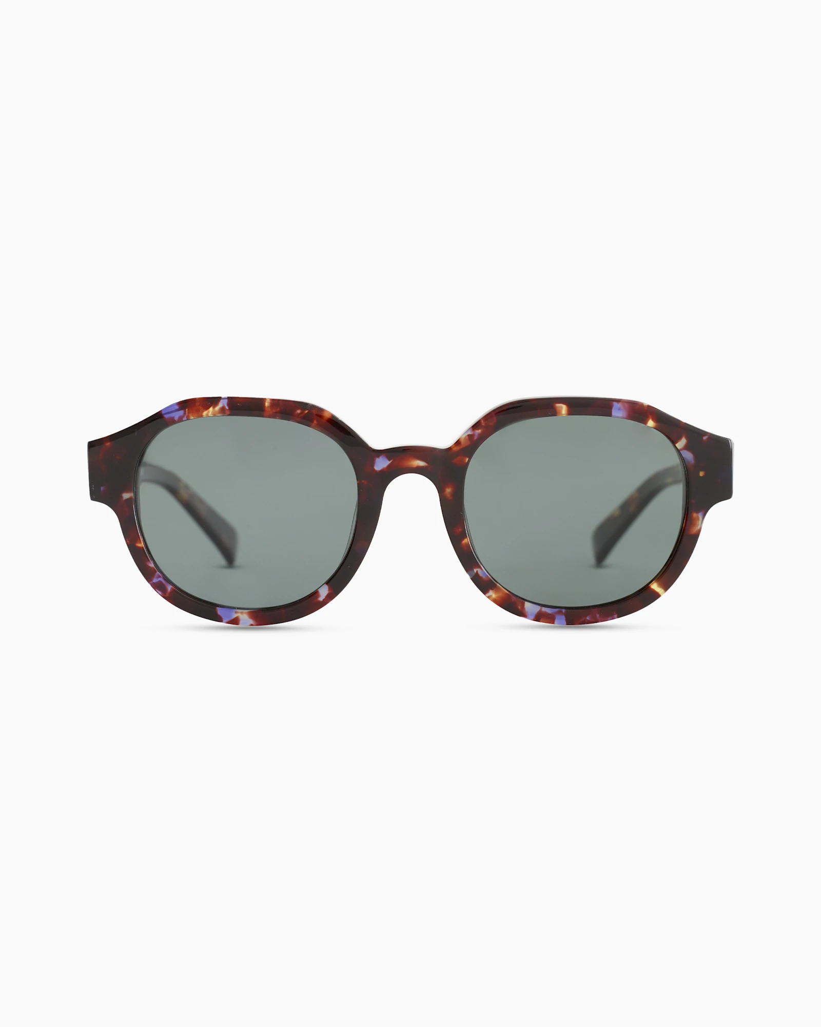 Reagan Polarized Acetate Sunglasses in Amethyst Tortoise with Grey lens