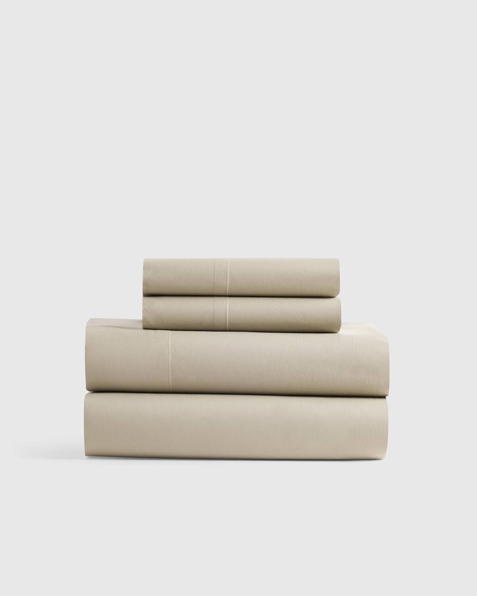 Classic Organic Percale Sheet Set - With Flat Sheet, Toffee
