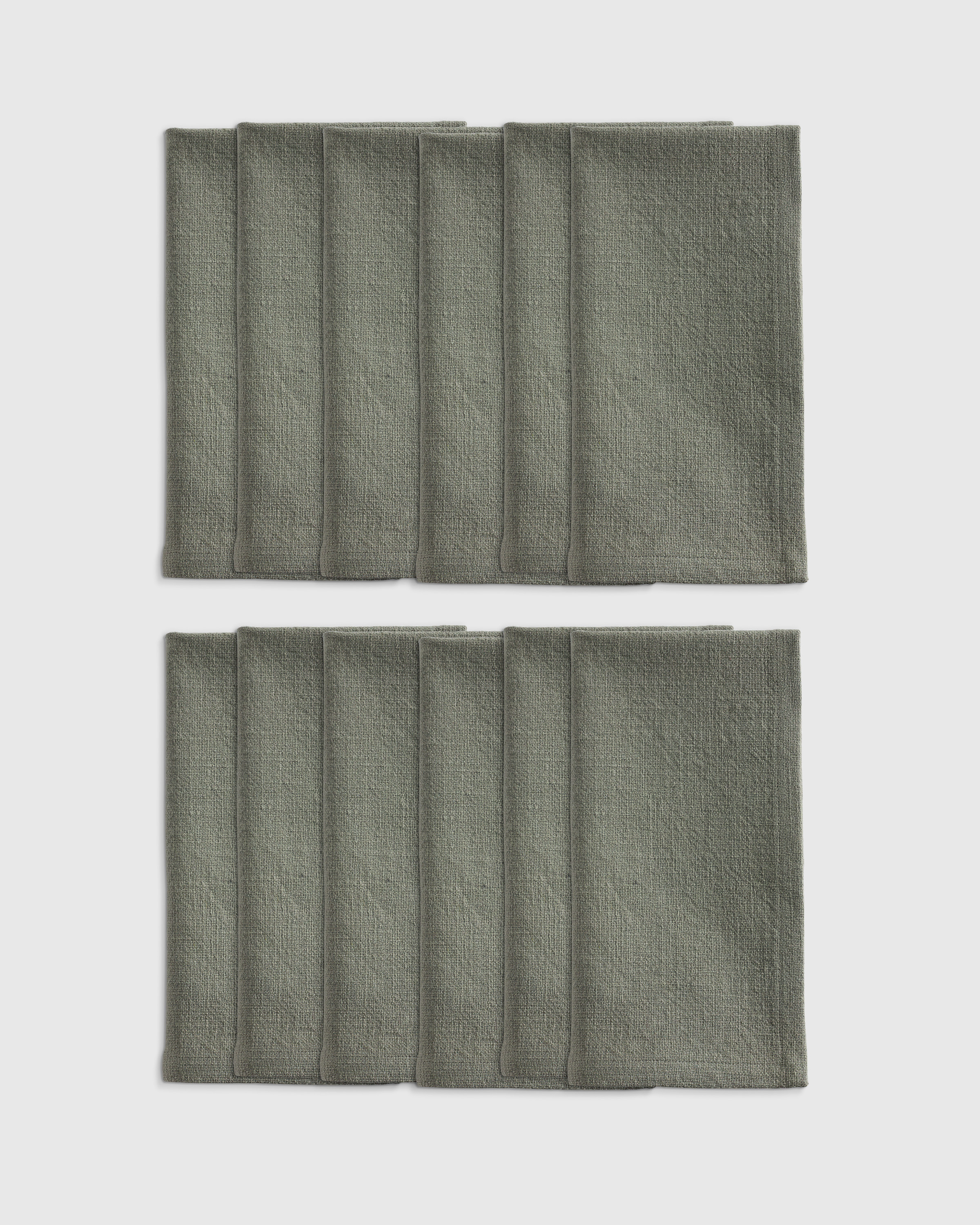 Organic Cotton Napkins (Set of 12) - Dried Sage