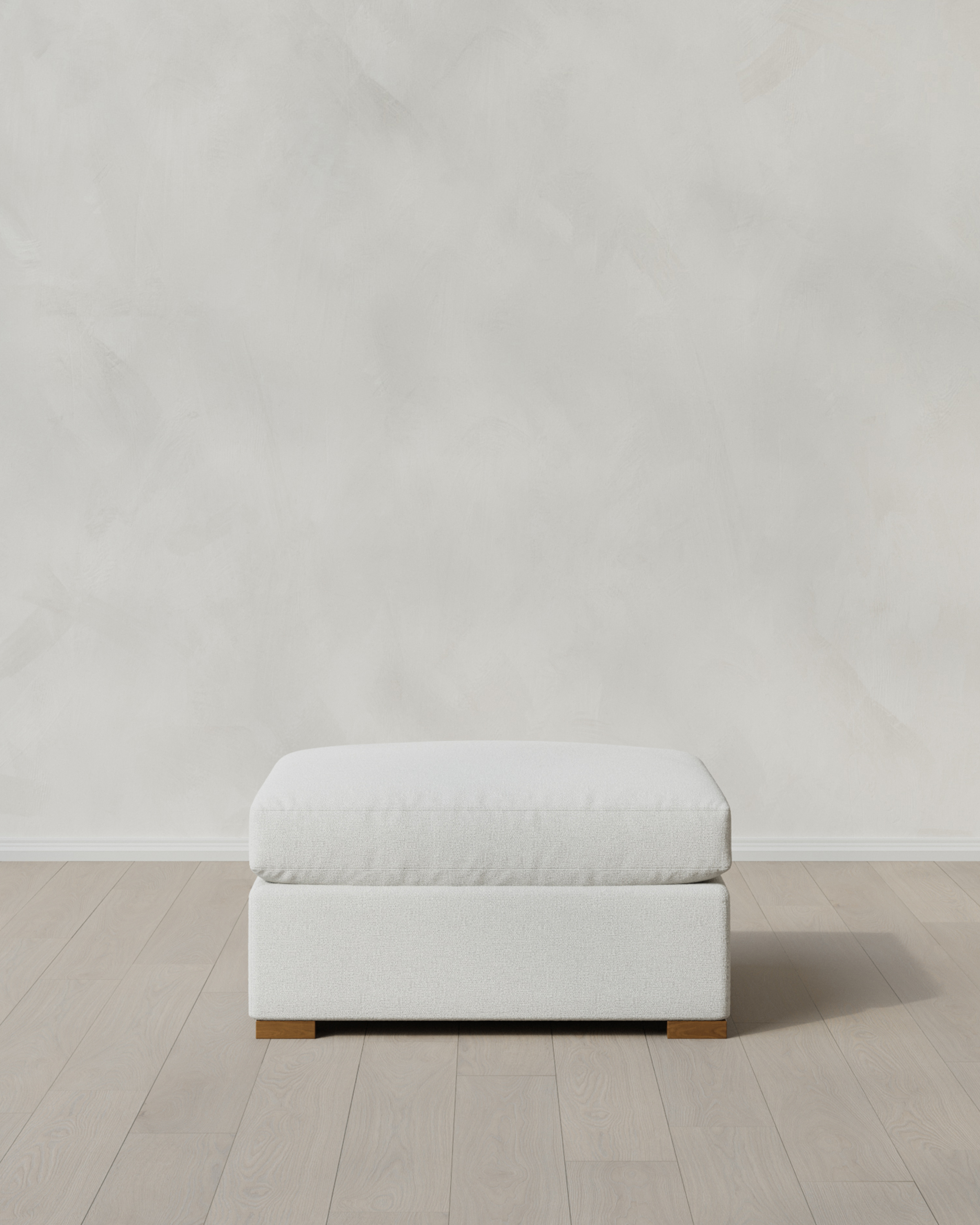 Snow Hollis Slope Arm Ottoman in Performance Basketweave