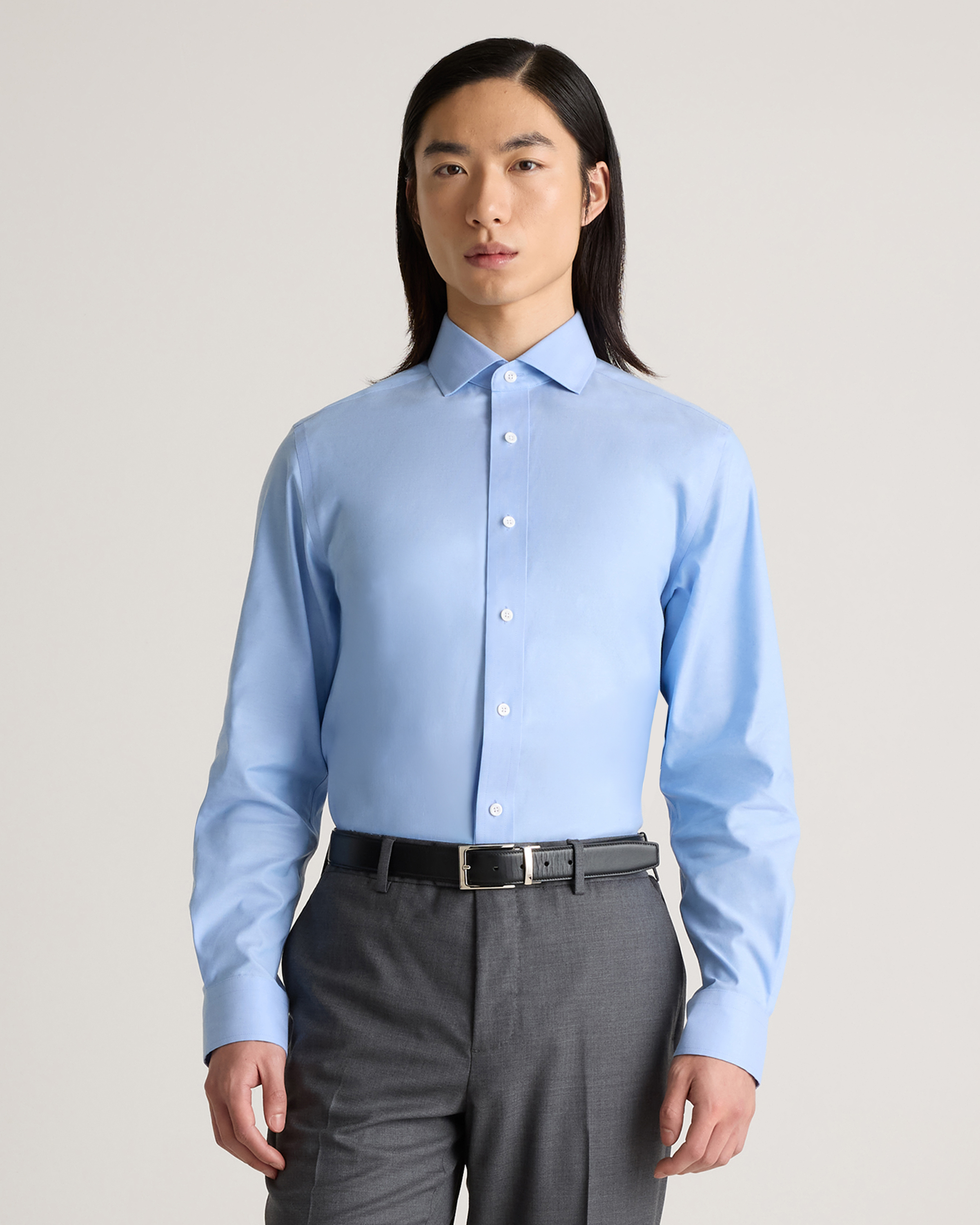 sky blue mens dress shirt Men's Dress Shirts Without Pocket Long Sleeve Standard-Fit Classic Office  Easy-Care Shirt Sea Blue at Amazon Men's Clothing store